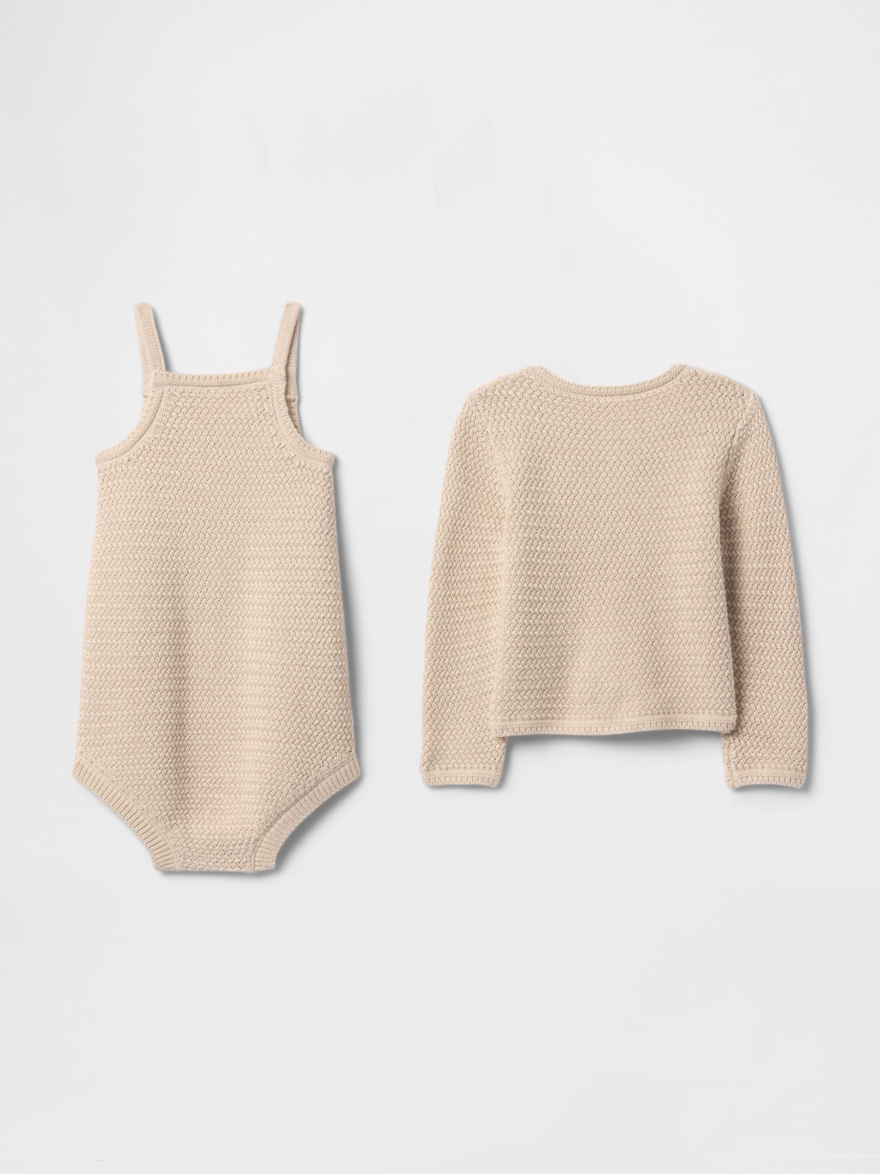 Beige Cardigan Outfit Set (Newborn-24mths) - Image 2 of 3
