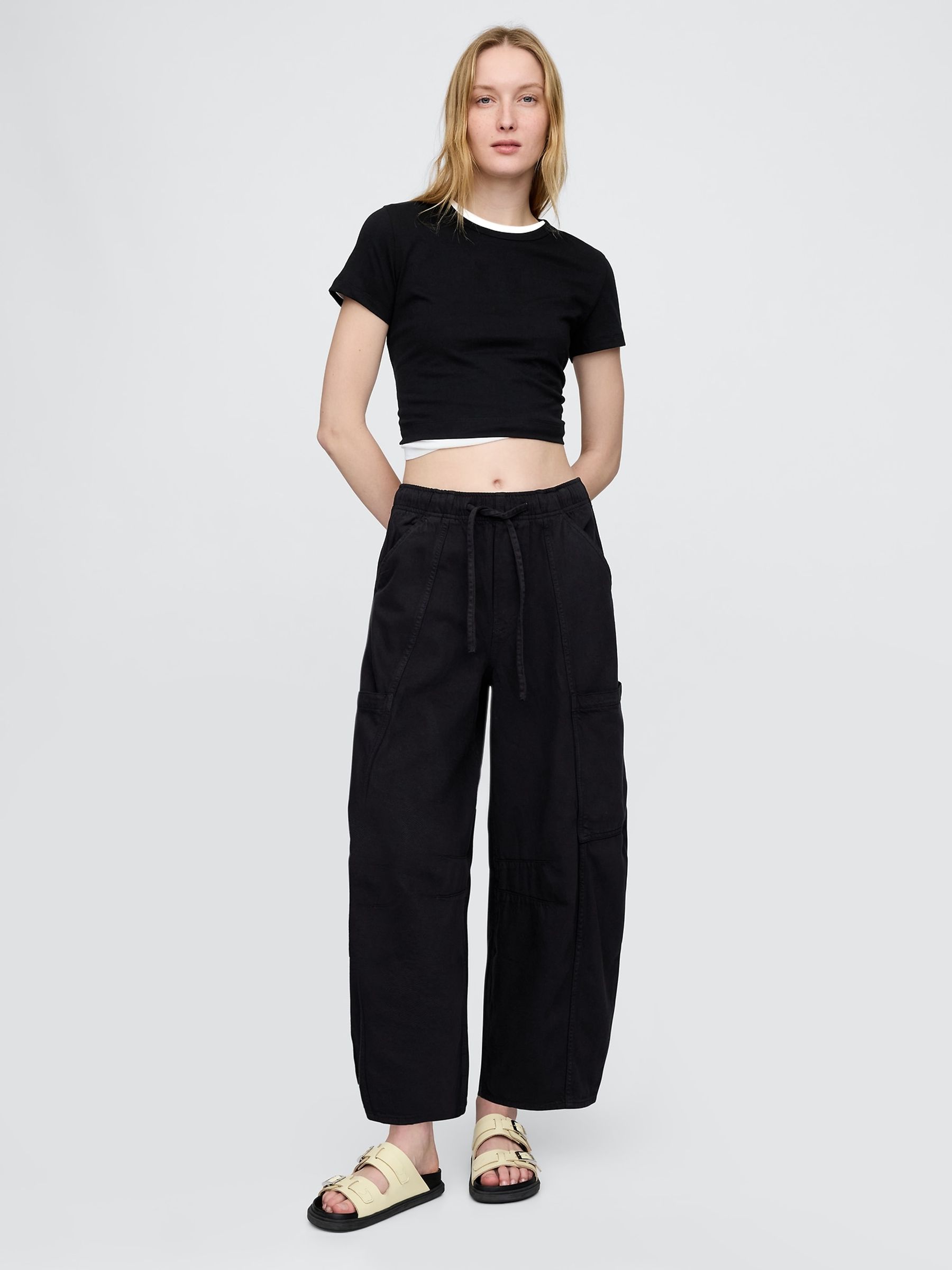 Black Mid Rise UltraSoft Easy Horseshoe Jeans - Image 1 of 10
