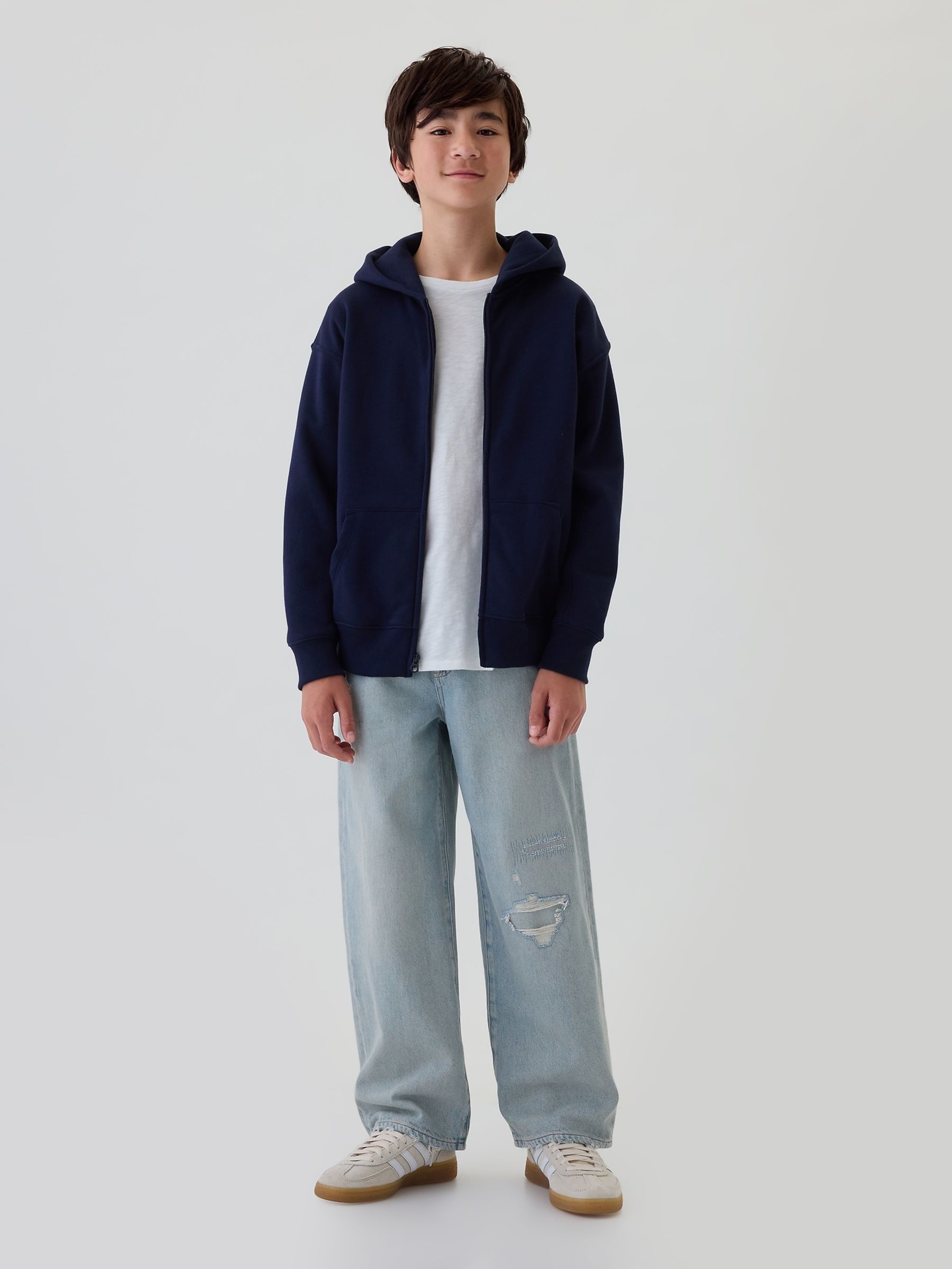 Blue Distressed Baggy Jeans (5-13yrs) - Image 3 of 5