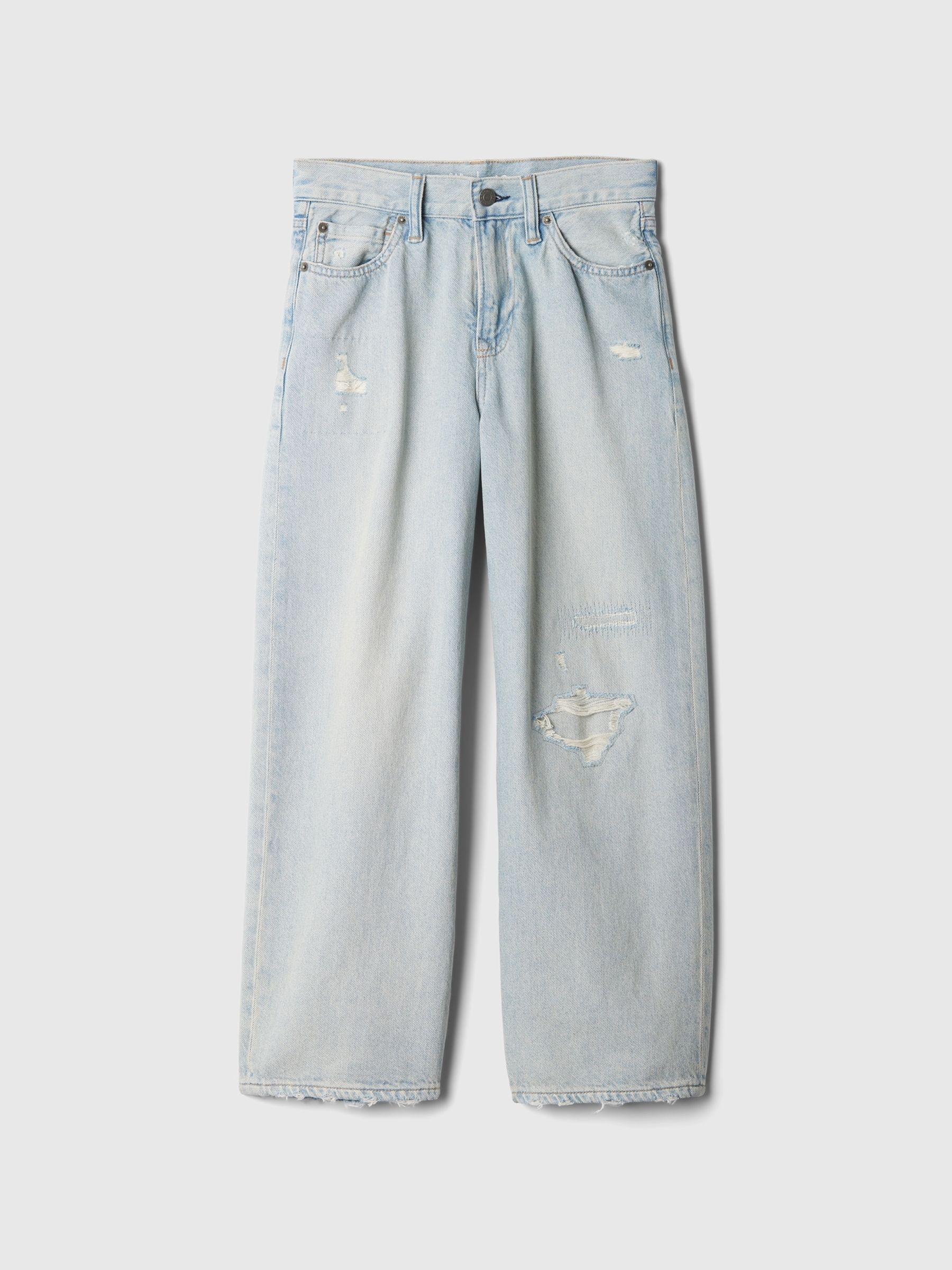 Blue Distressed Baggy Jeans (5-13yrs) - Image 4 of 5