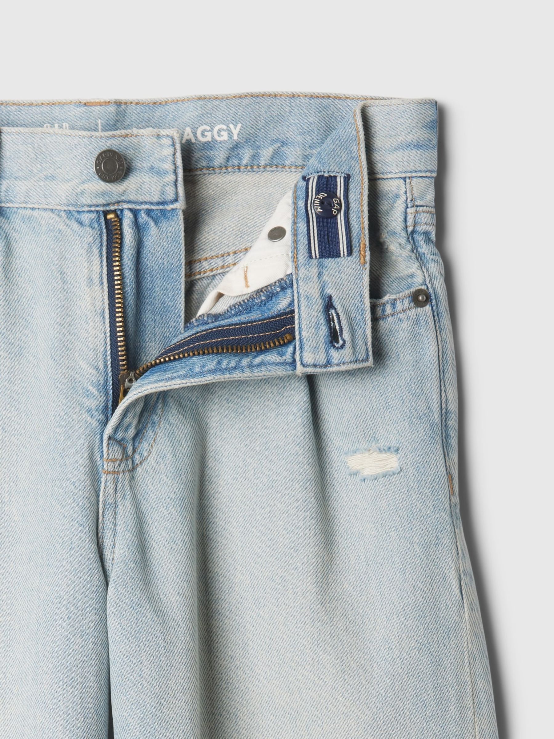 Blue Distressed Baggy Jeans (5-13yrs) - Image 5 of 5