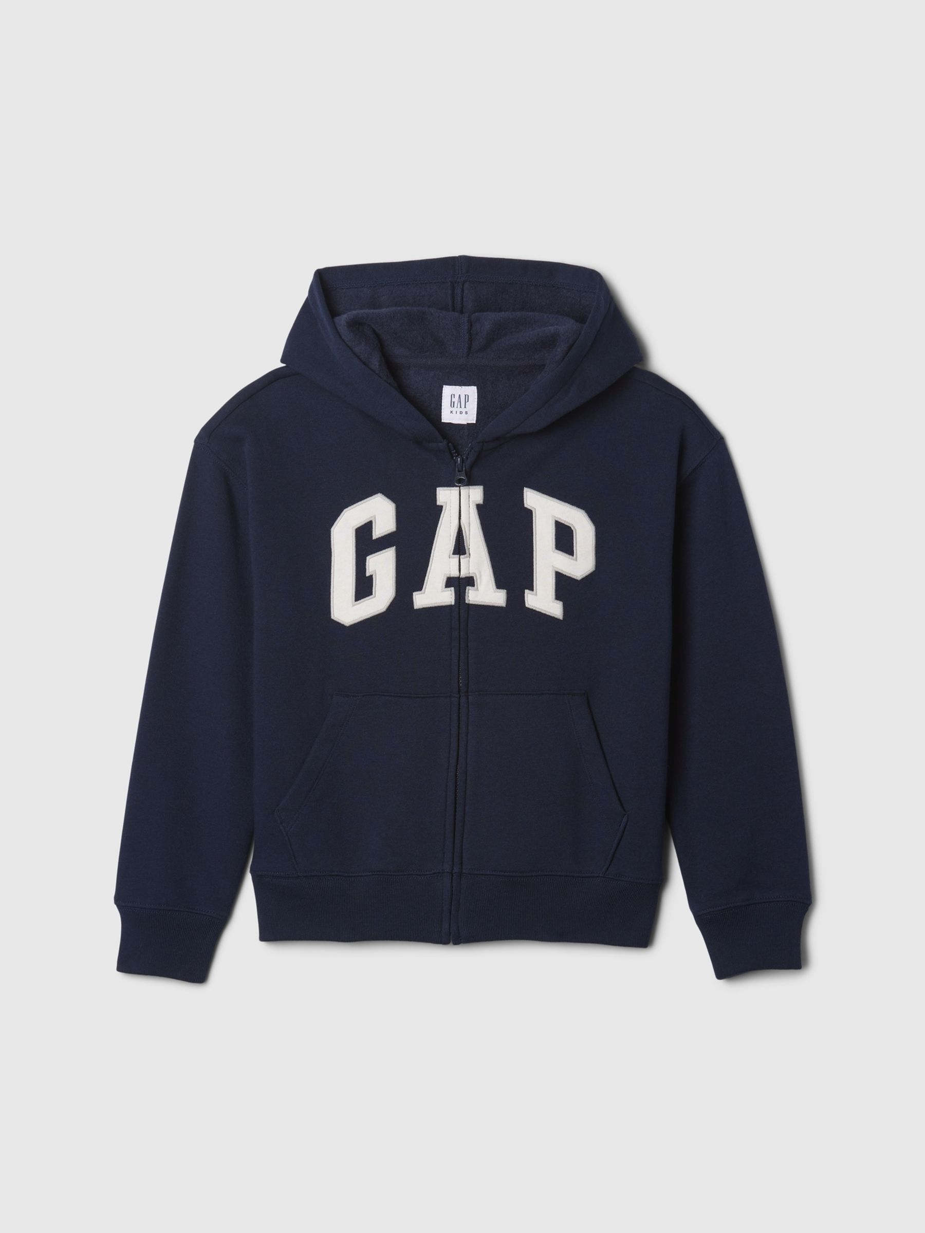 Navy Blue Zip Up Vintage Logo Hoodie (4-13yrs) - Image 1 of 1