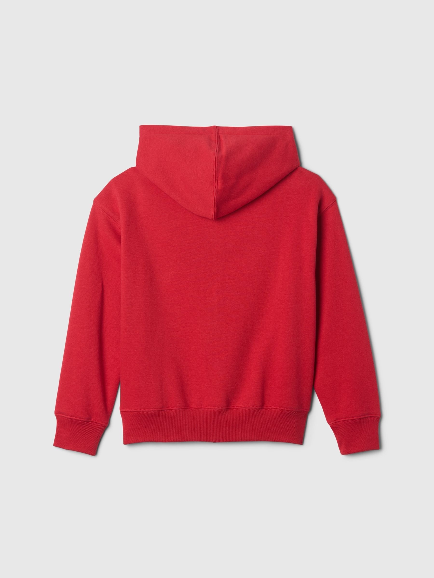 Red Zip Up Vintage Logo Hoodie (4-13yrs) - Image 2 of 2