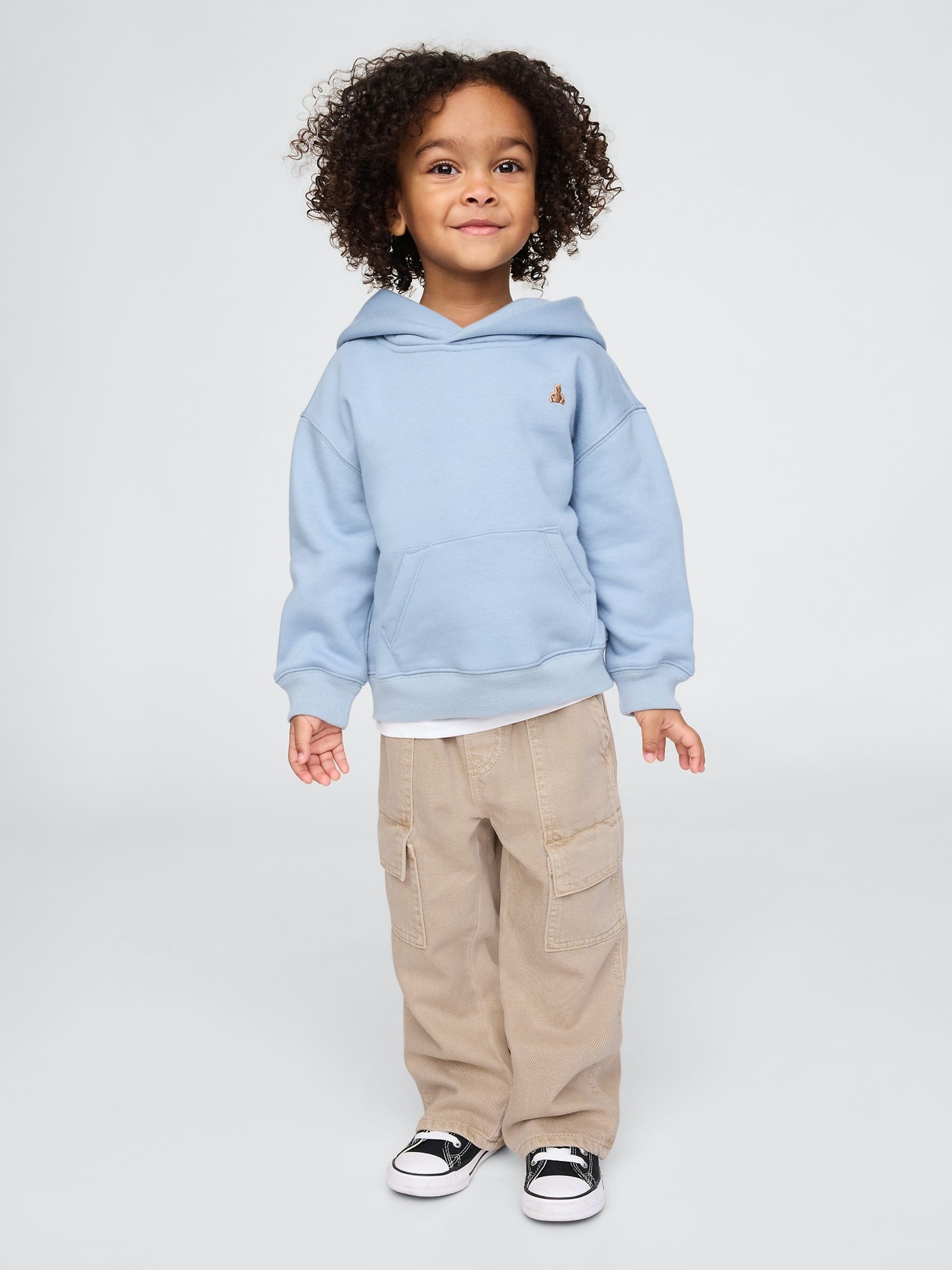 Brown UltraSoft Pull On Baggy Cargo Jeans (6mths-5yrs) - Image 1 of 5