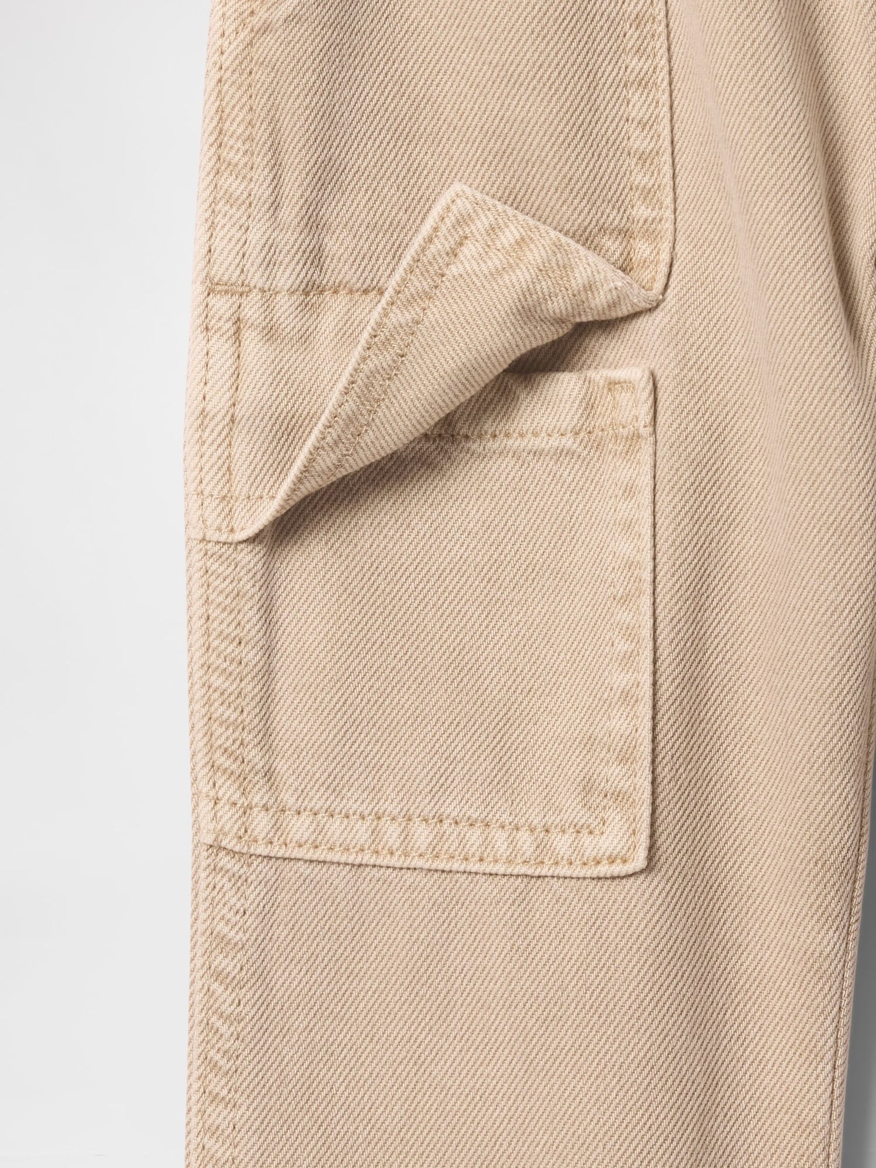 Brown UltraSoft Pull On Baggy Cargo Jeans (6mths-5yrs) - Image 4 of 5