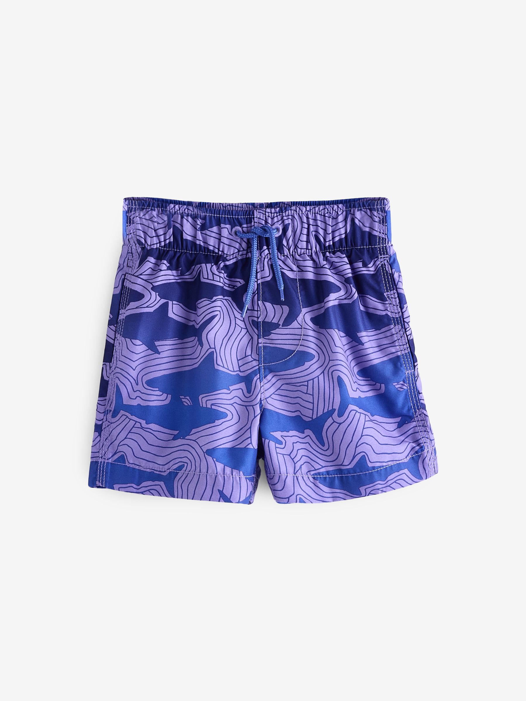 Purple Drawstring Swimming Shorts (4-13yrs) - Image 1 of 4