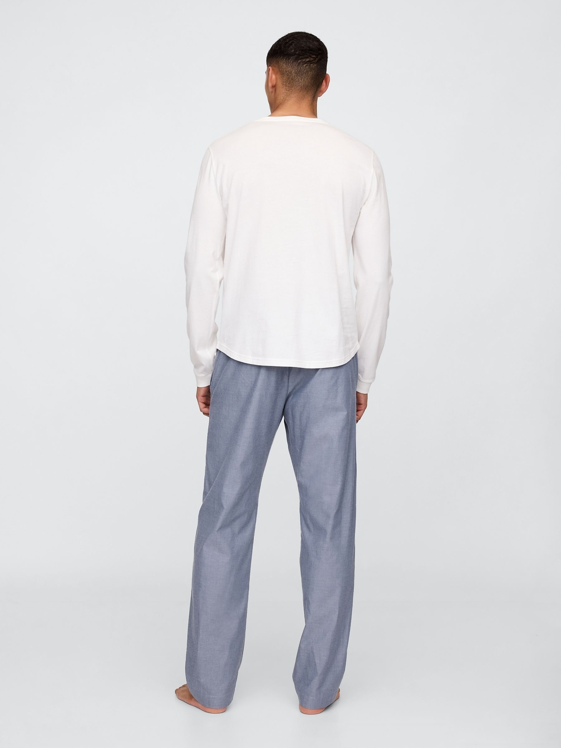 Blue Cotton Poplin Pyjama Bottoms - Image 2 of 4