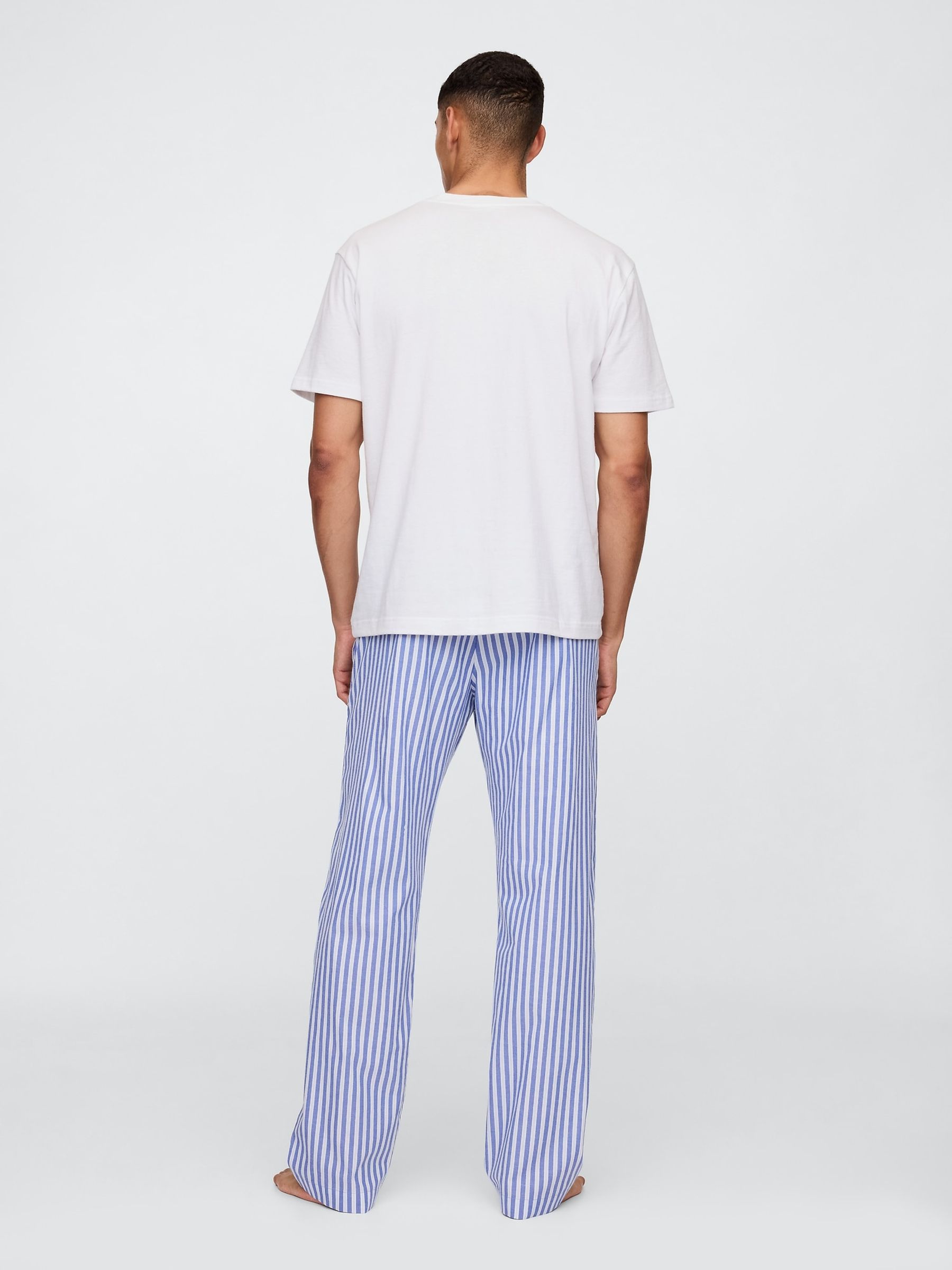 Blue Stripe Cotton Poplin Pyjama Bottoms - Image 2 of 4
