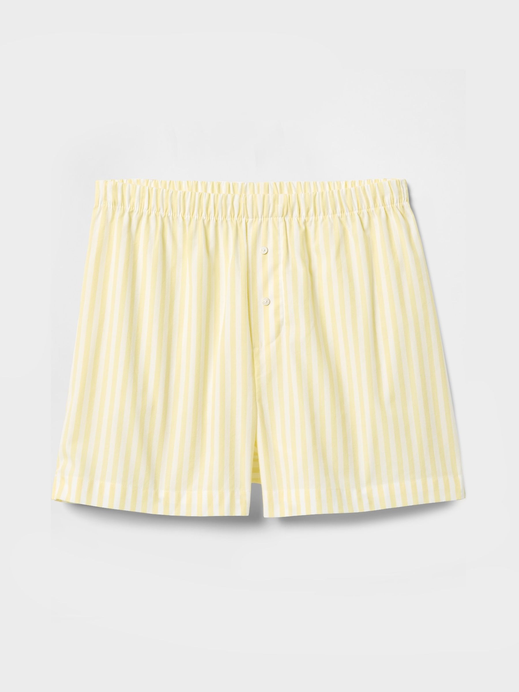 Yellow Stripe Short Cotton Poplin Pyjama Bottoms - Image 3 of 4