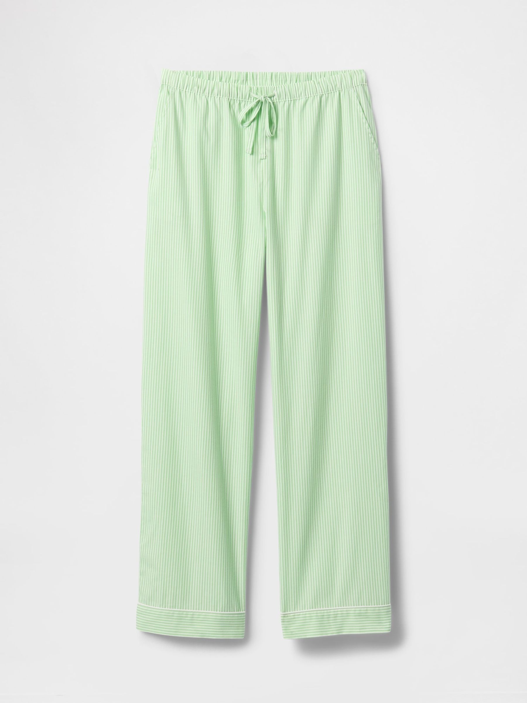 Green Stripe Trouser Cotton Poplin Pyjama Bottoms - Image 3 of 4