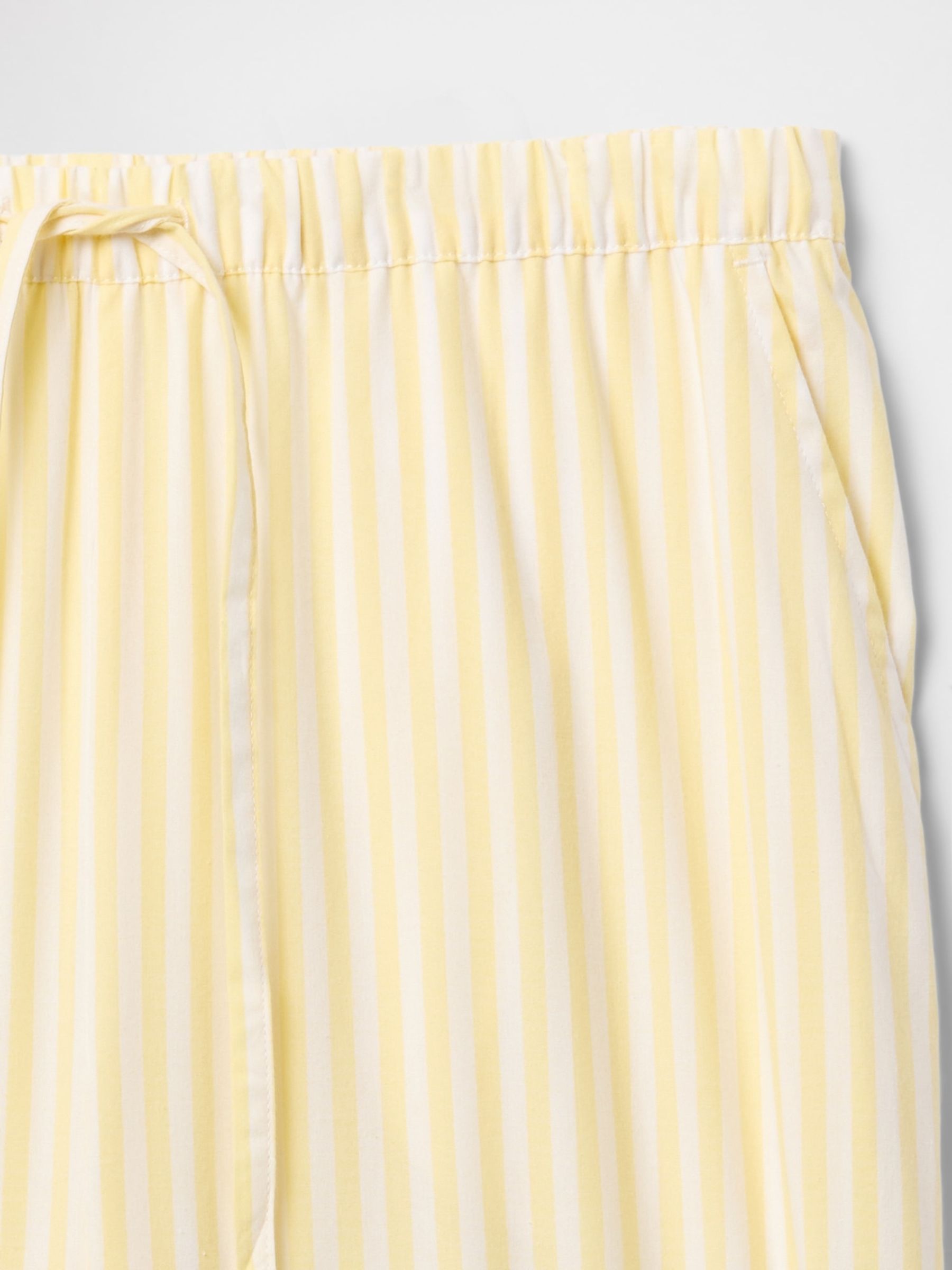 Yellow Stripe Trouser Cotton Poplin Pyjama Bottoms - Image 4 of 4