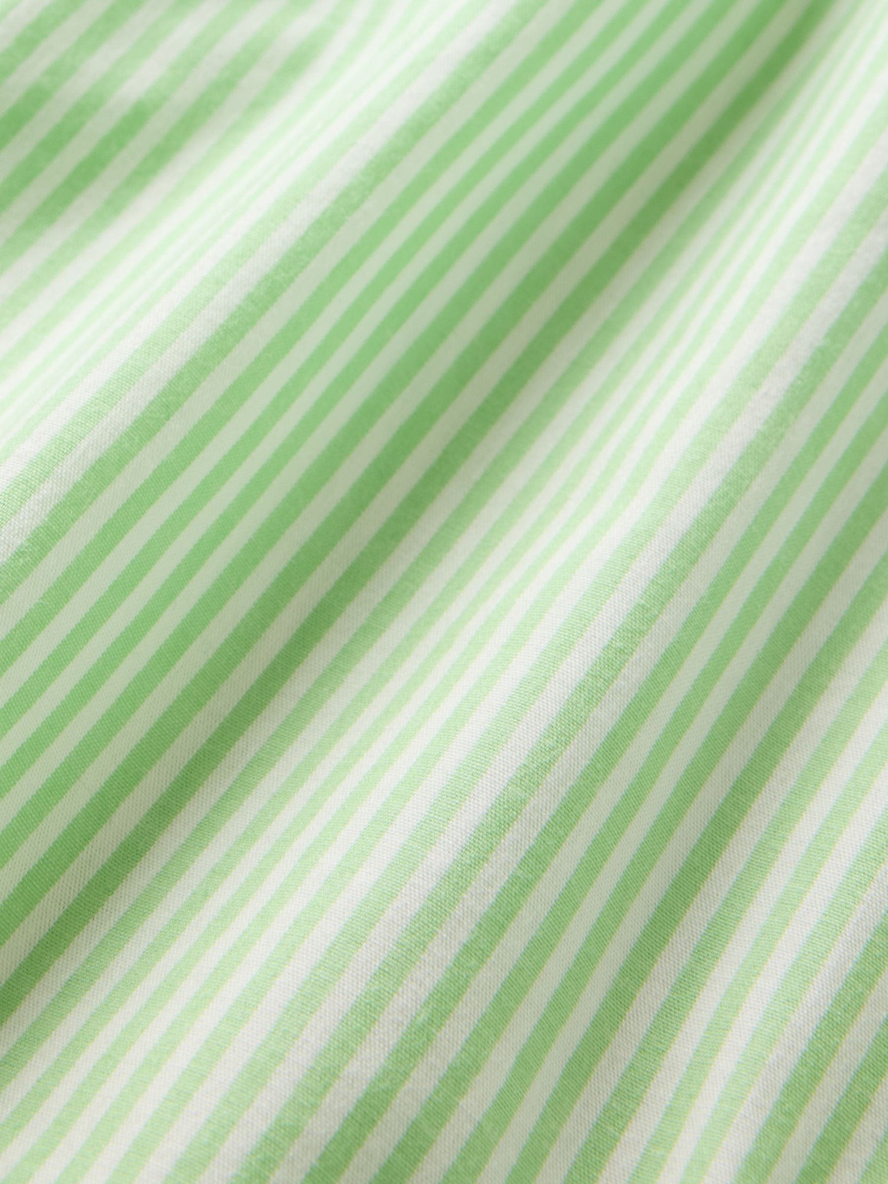 Green Stripe Short Cotton Poplin Pyjama Bottoms - Image 4 of 4