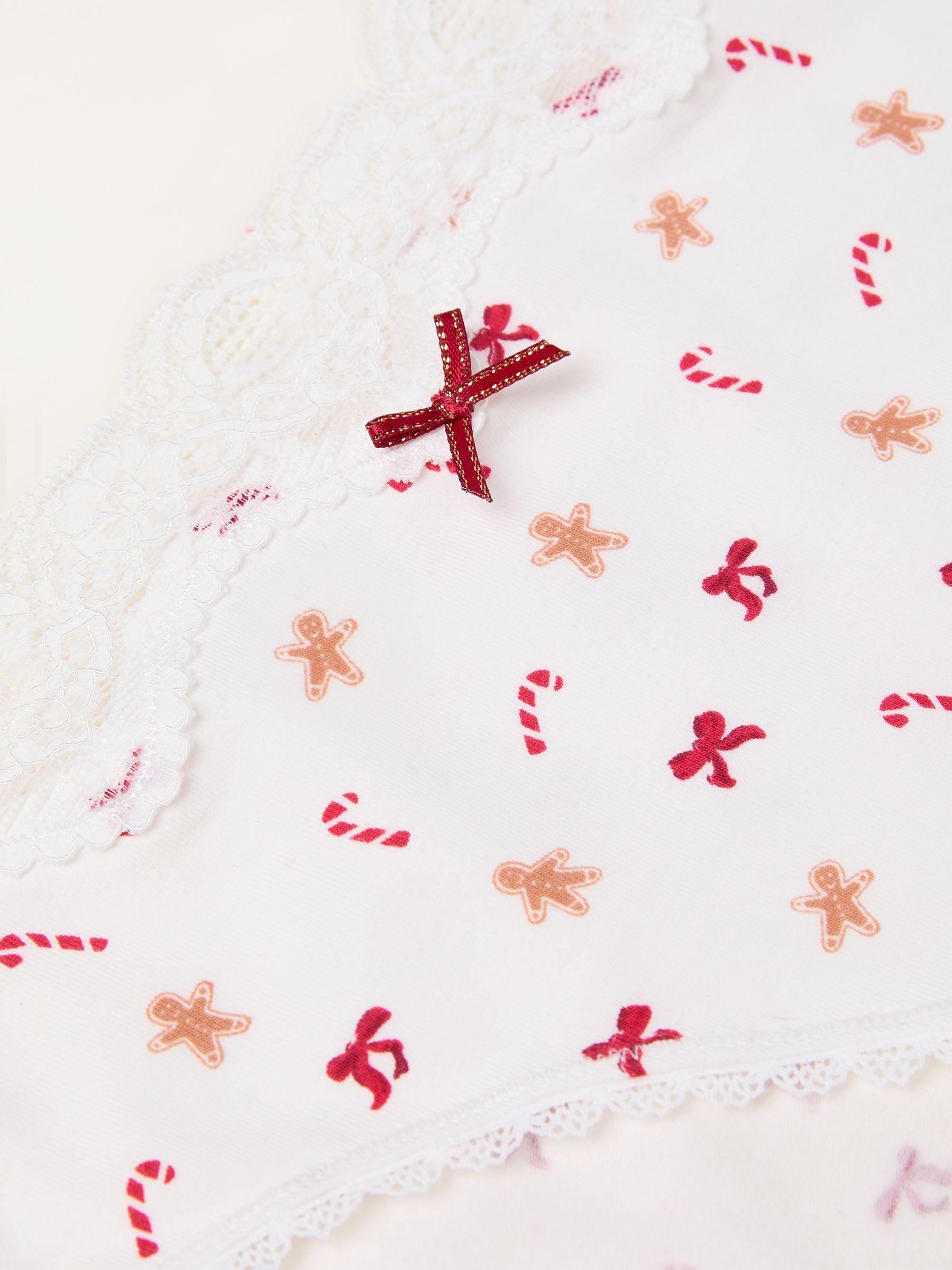Ivory Festive Classic Knickers - Image 2 of 2 Ivory Festive Classic Knickers - Image 2 of 2