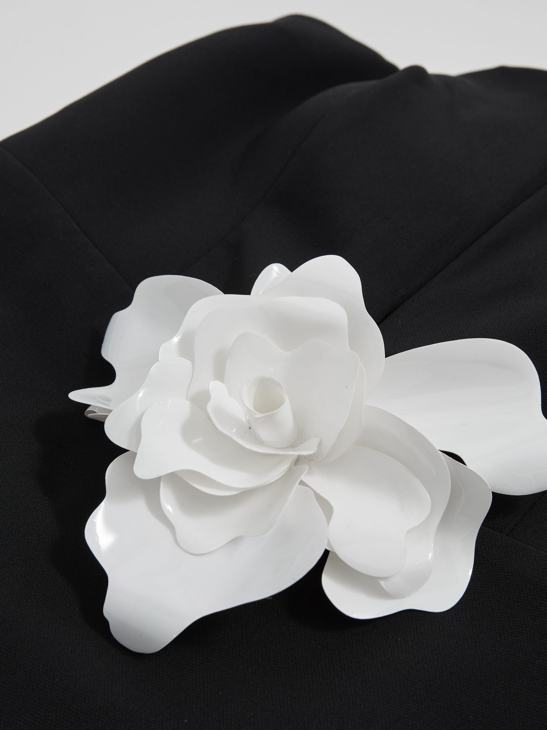 Halston Strapless Fitted Mini Dress in Black - Image 7 of 7