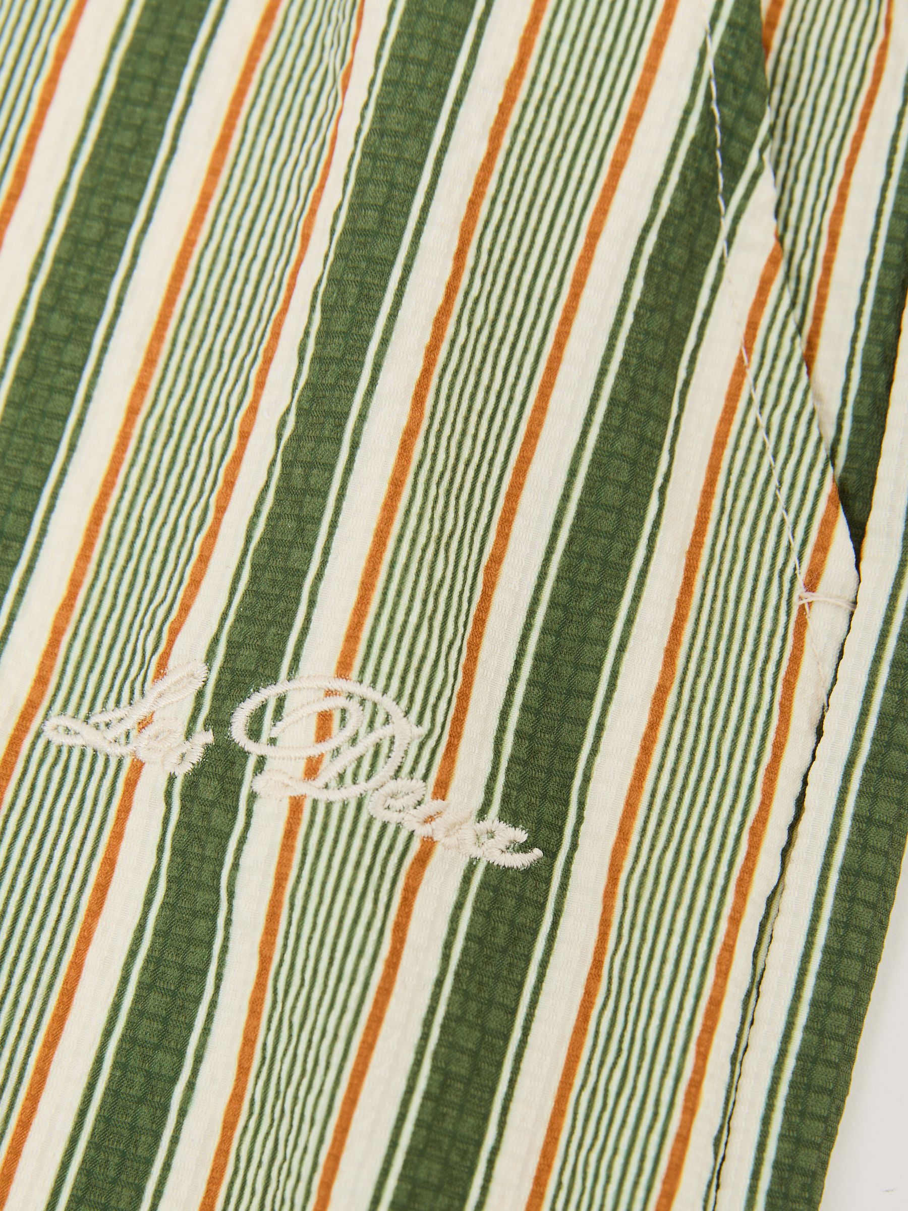 Swim Shorts in Green Stripe - Image 2 of 2