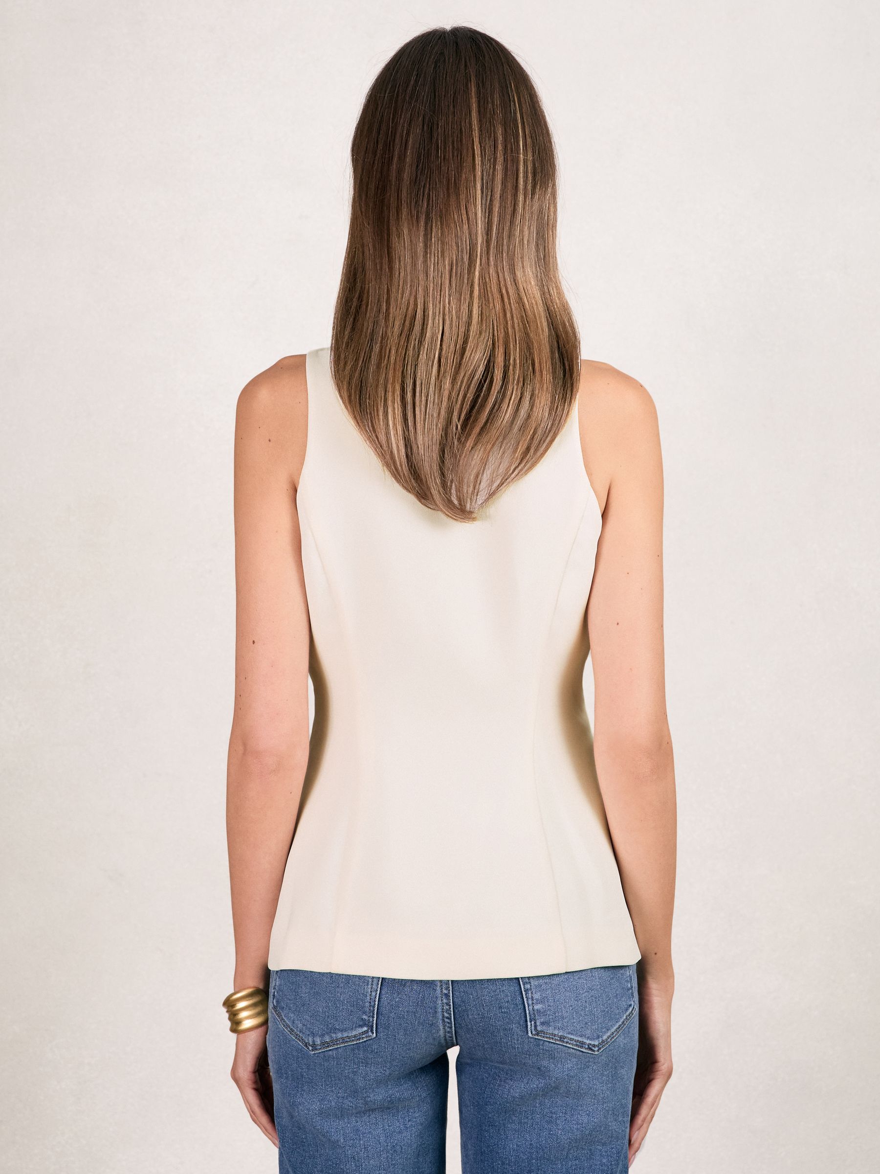Good American Tailored Vest in Cream - image 4