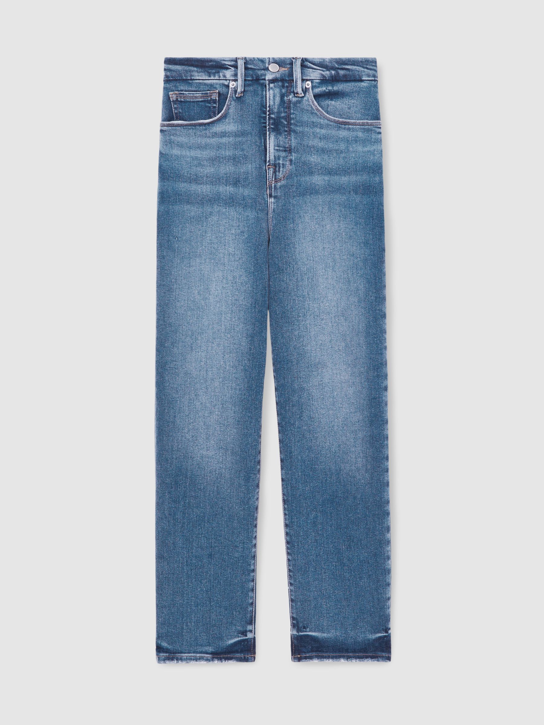 Straight Compression Jeans in Indigo Blue - Image 2 of 6