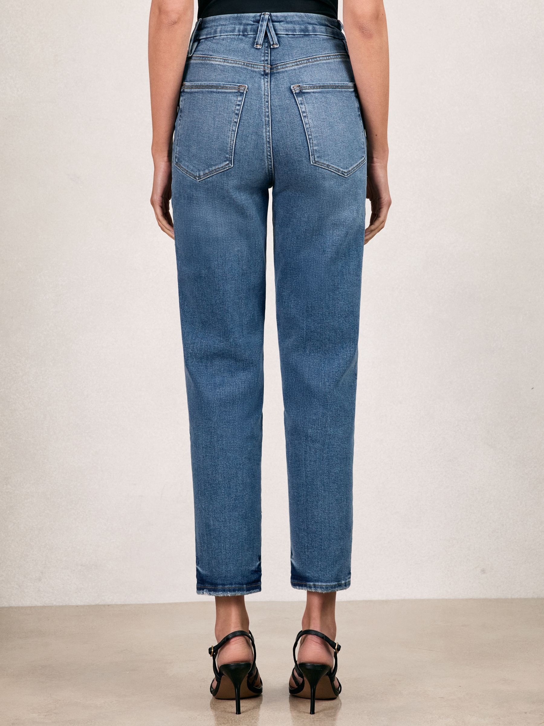 Straight Compression Jeans in Indigo Blue - Image 5 of 6