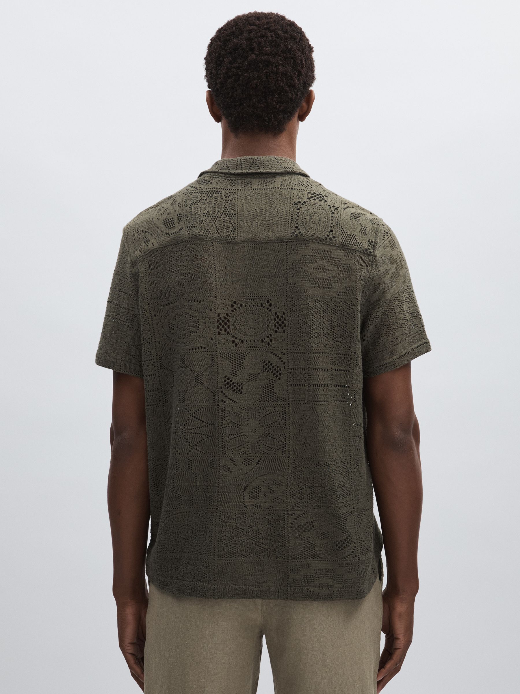 Blend Lace Shirt in Olive Green - Image 4 of 5