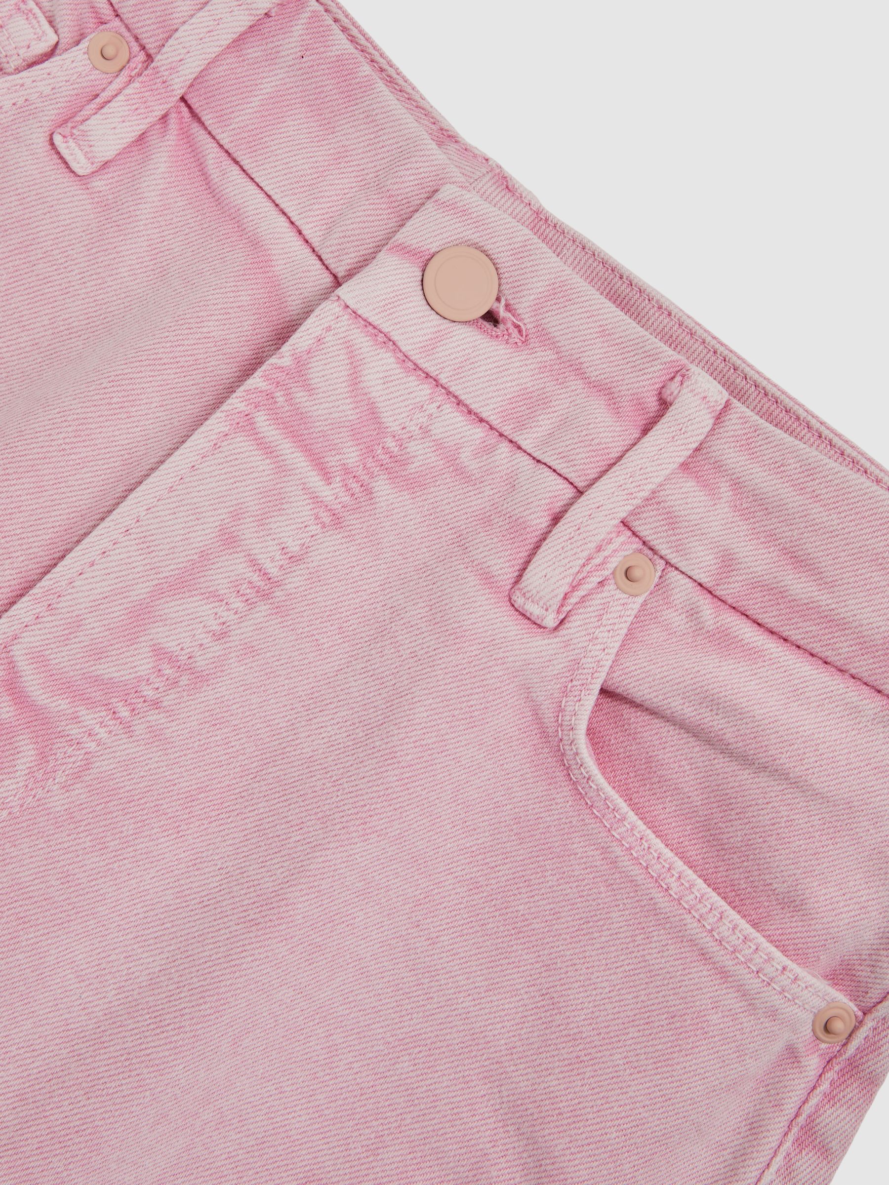 Cropped Palazzo Jeans in Rose Pink - Image 5 of 5