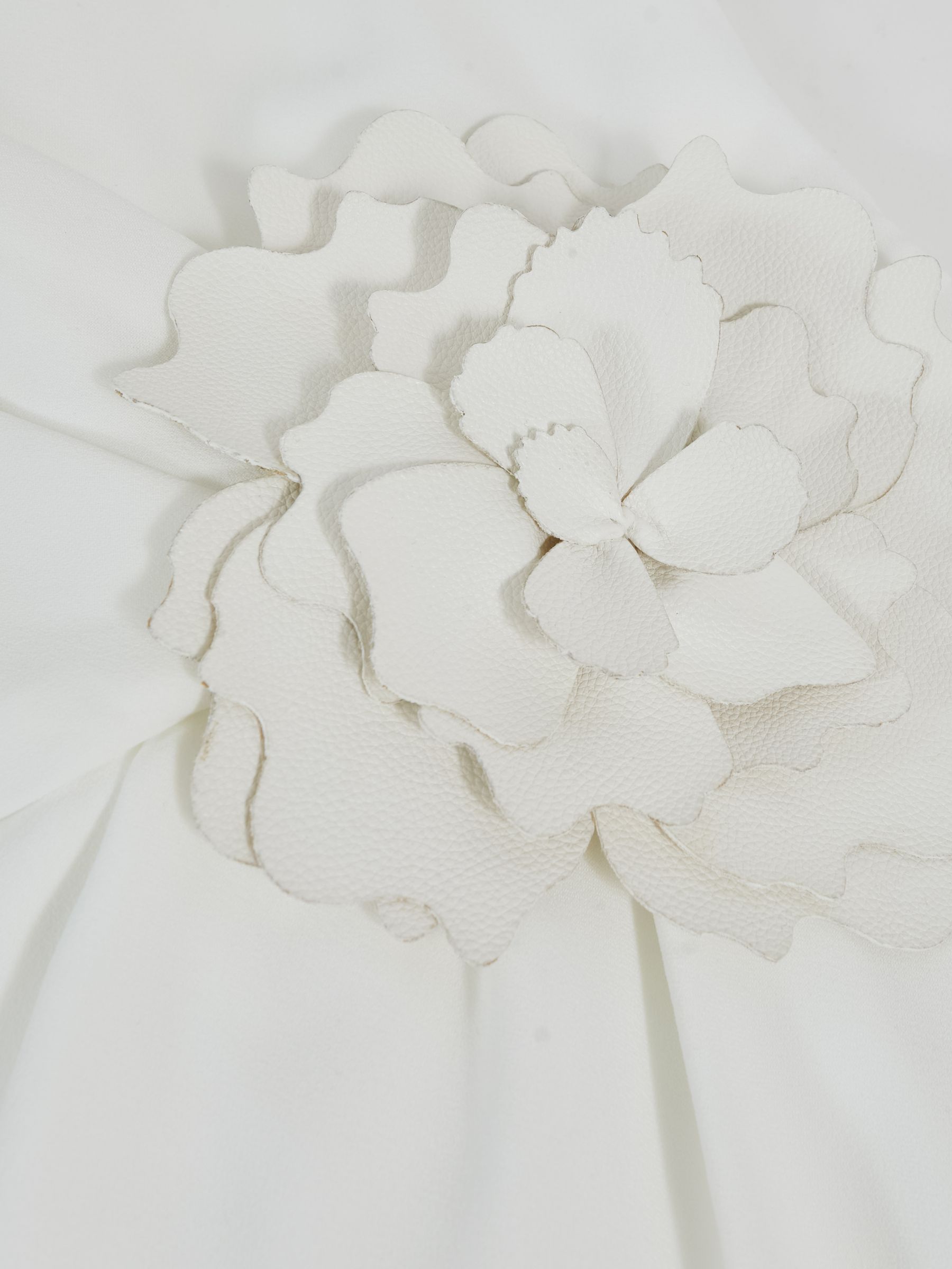 Halston Crepe Wide Leg Jumpsuit in Ivory - image 5
