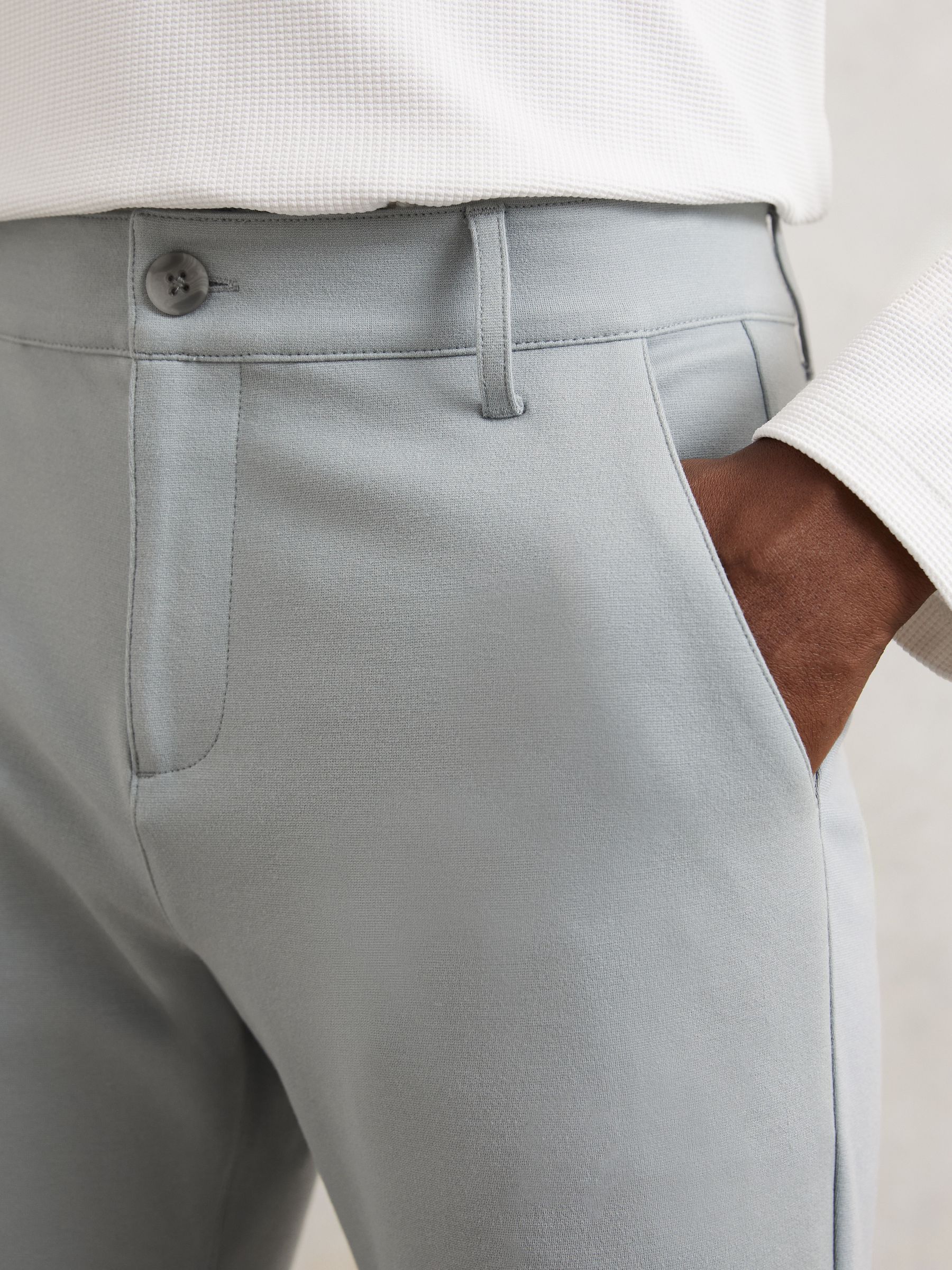Paige Slim-Fit Stretch Trousers in Moon Shadow Blue - Image 4 of 6