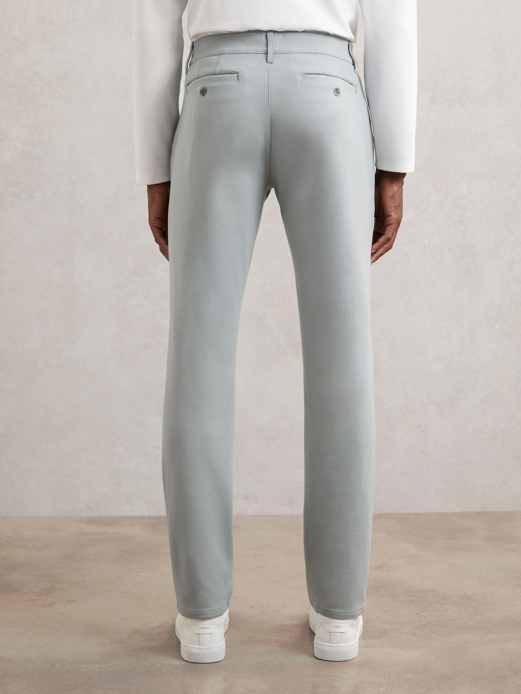 Paige Slim-Fit Stretch Trousers in Moon Shadow Blue - Image 5 of 6