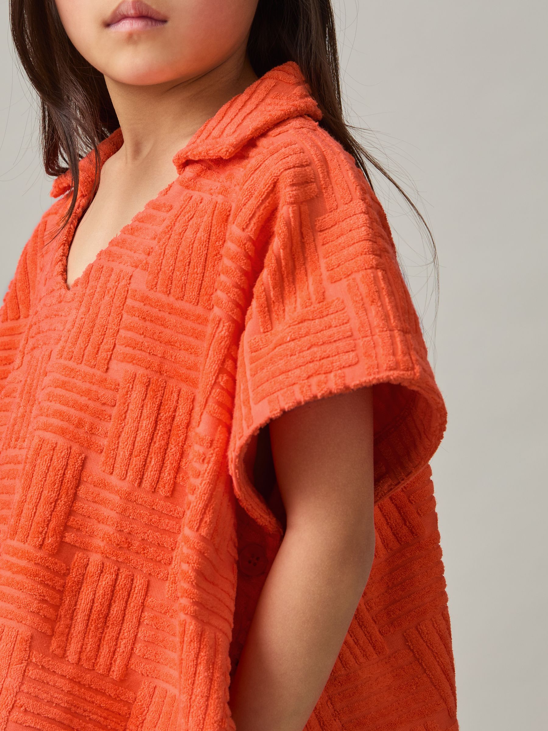 Towelling Shirt And Shorts Set in Orange - Image 4 of 5