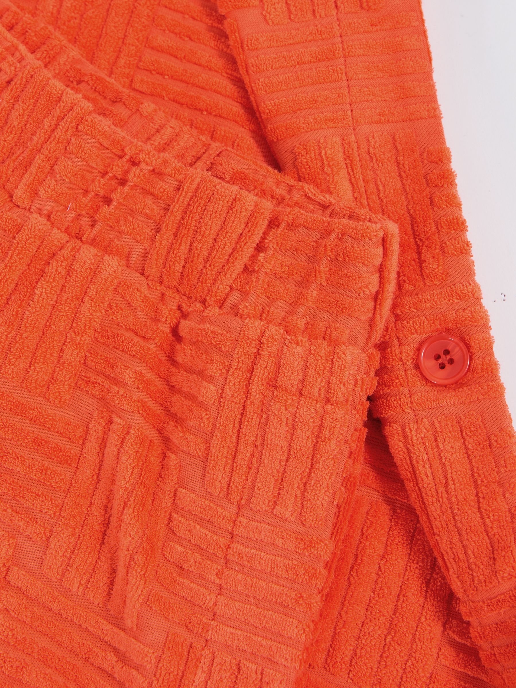 Towelling Shirt And Shorts Set in Orange - Image 5 of 5