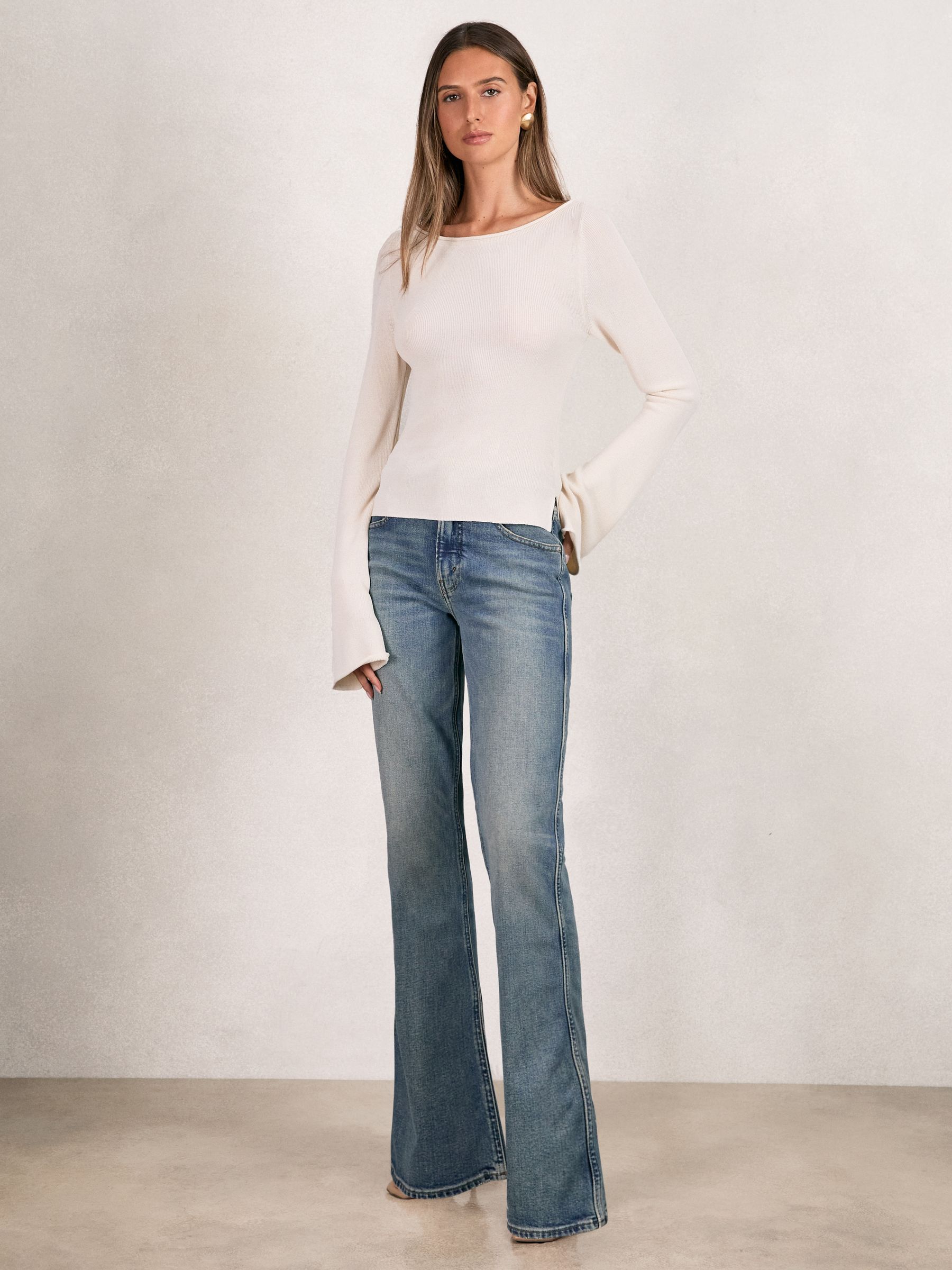 Good American Bootcut Jeans in Indigo Blue - Image 1 of 5