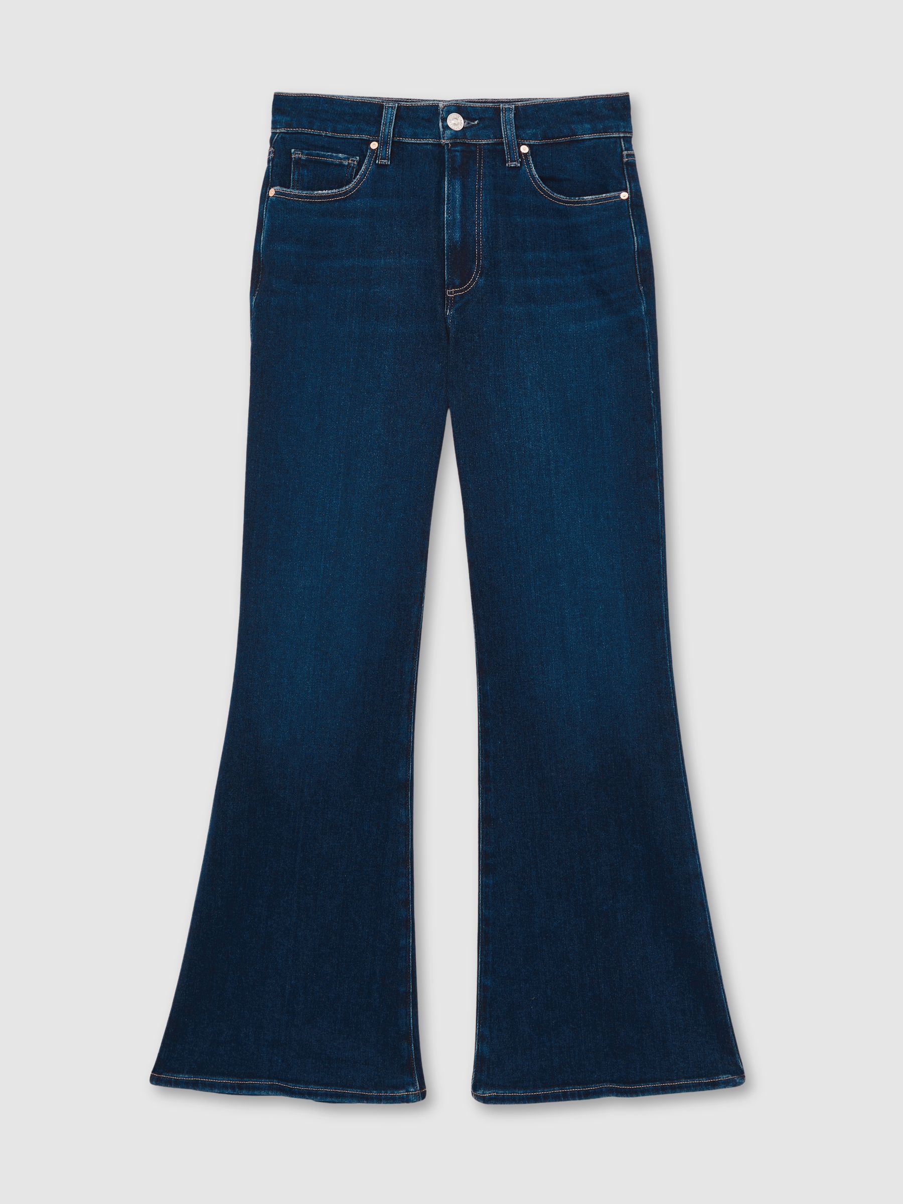Paige High Rise Flared Jeans in Marciella Blue - Image 2 of 5