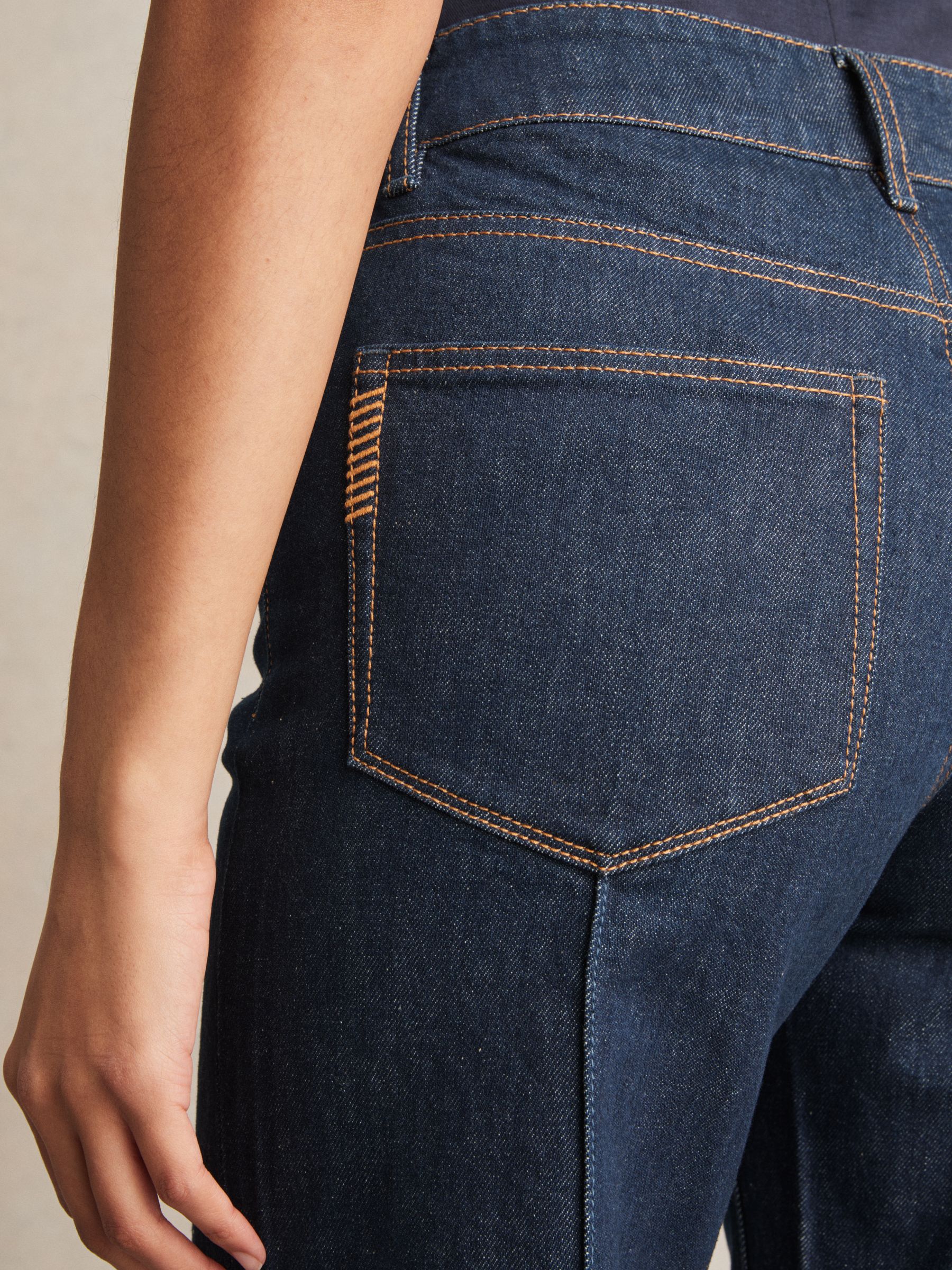 Paige Wide Leg Pintuck Jeans in Anais Blue - Image 4 of 6