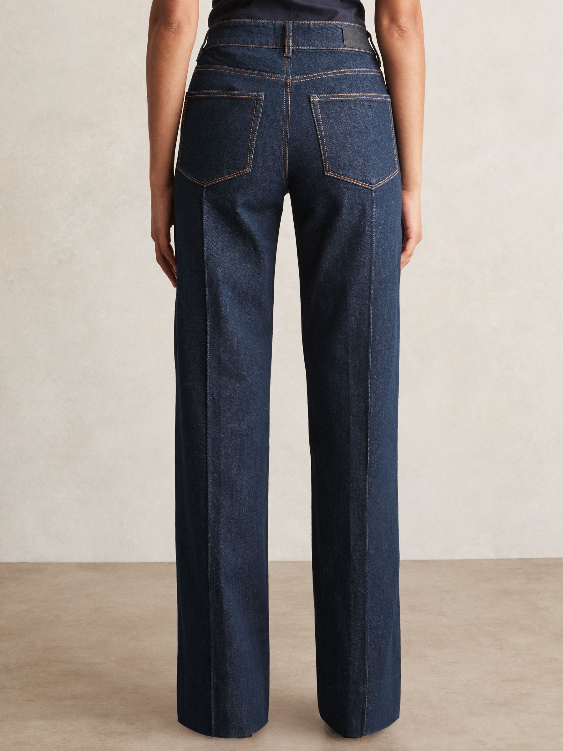 Paige Wide Leg Pintuck Jeans in Anais Blue - Image 5 of 6