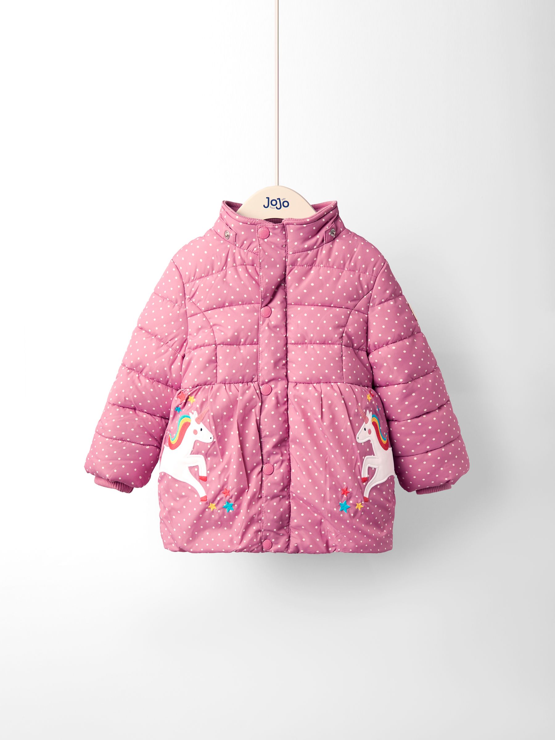 Pink Fleece Lined Puffer Coat - Image 3 of 9