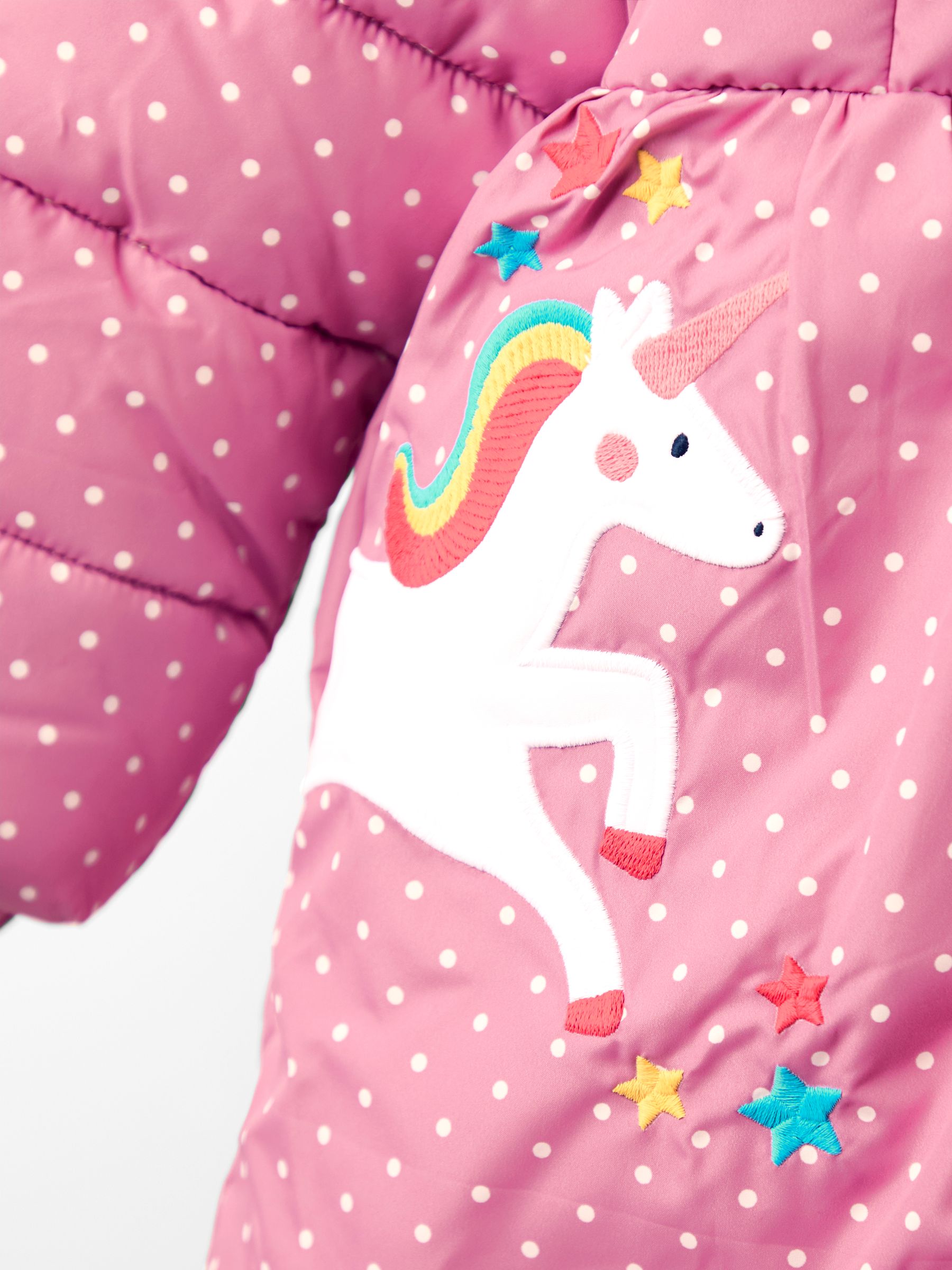 Pink Fleece Lined Puffer Coat - Image 7 of 9