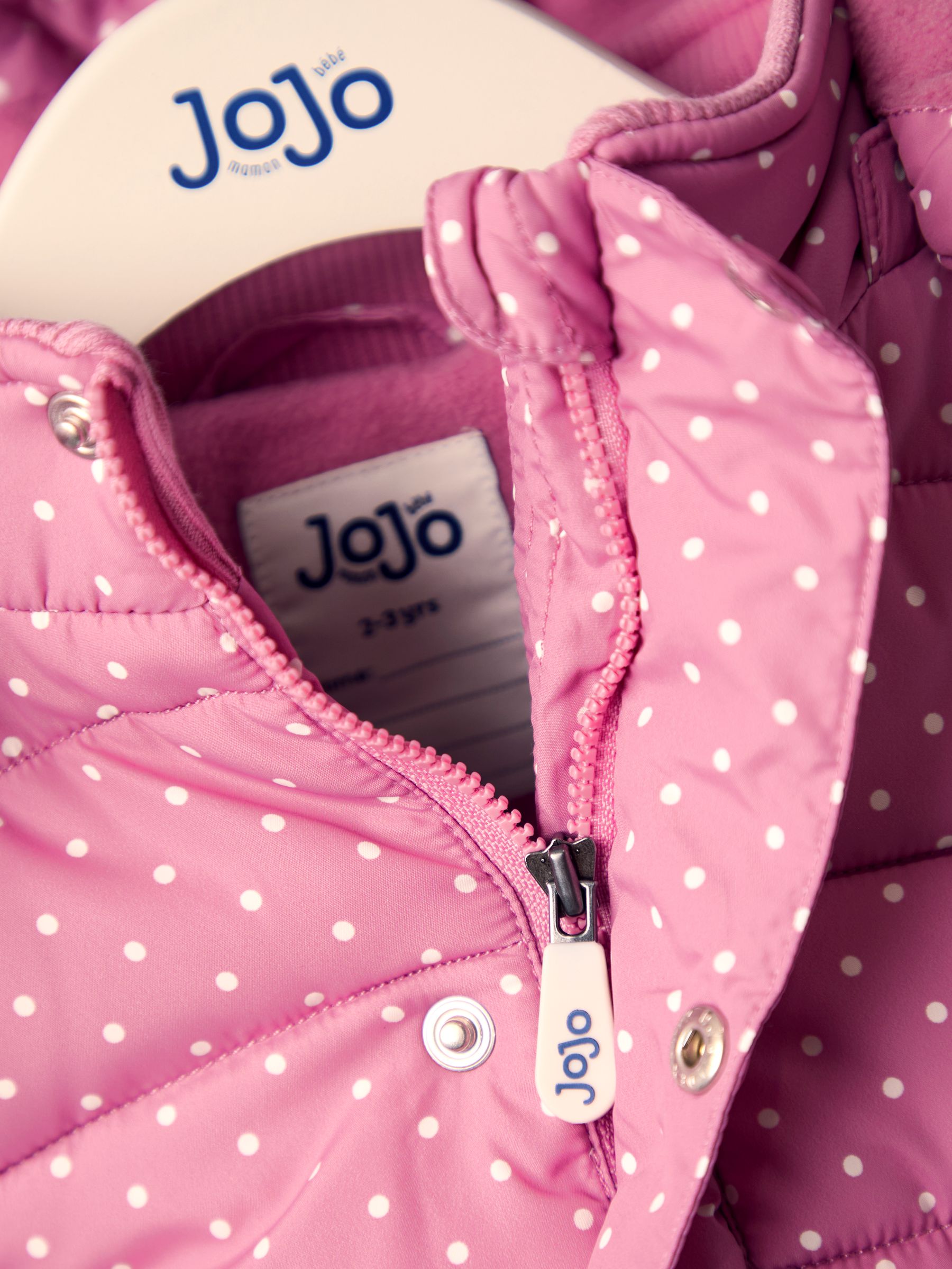 Pink Fleece Lined Puffer Coat - Image 8 of 9