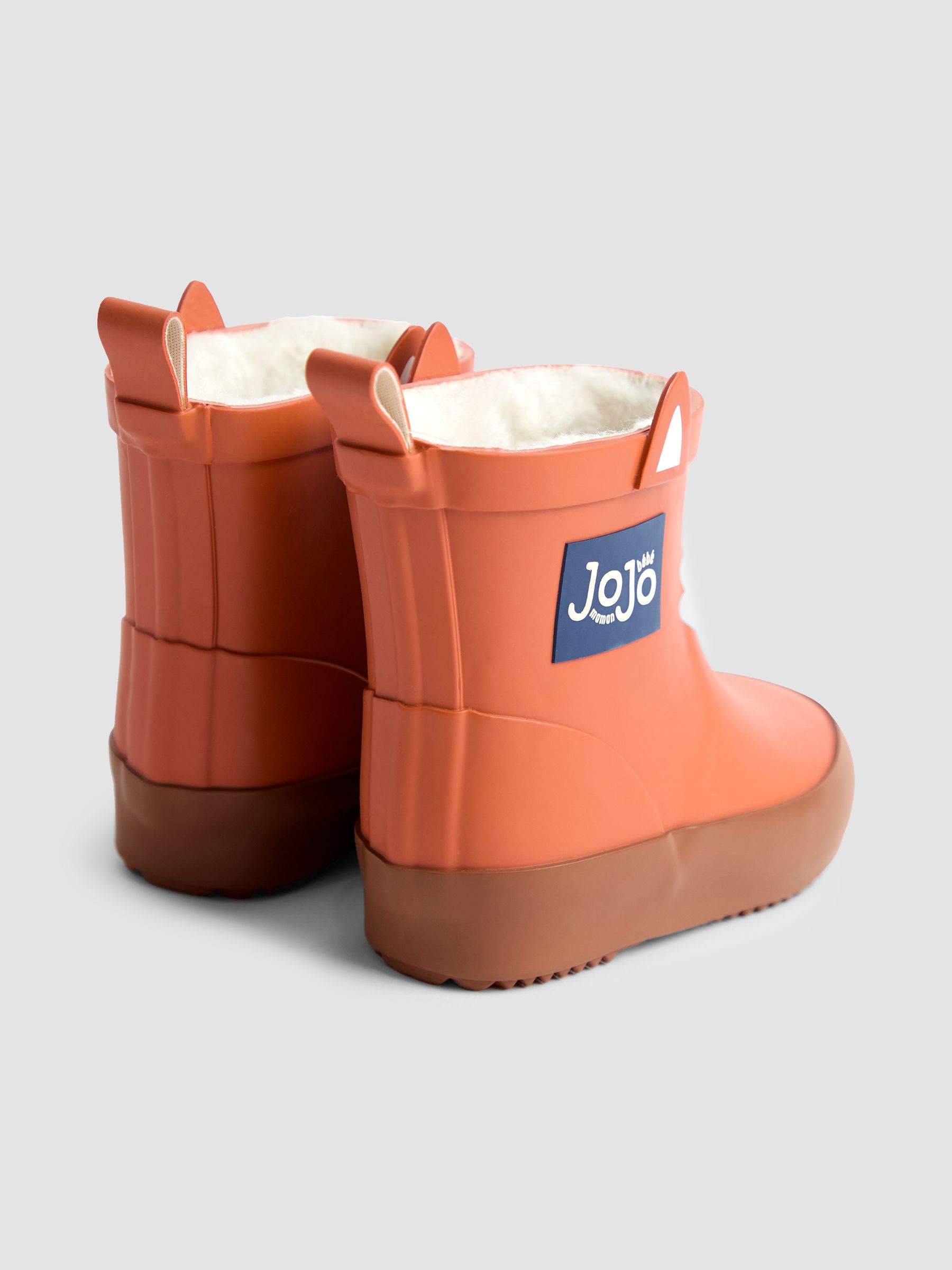 Orange Fox Short Cosy Lined Wellies | JoJo Maman Bébé USA