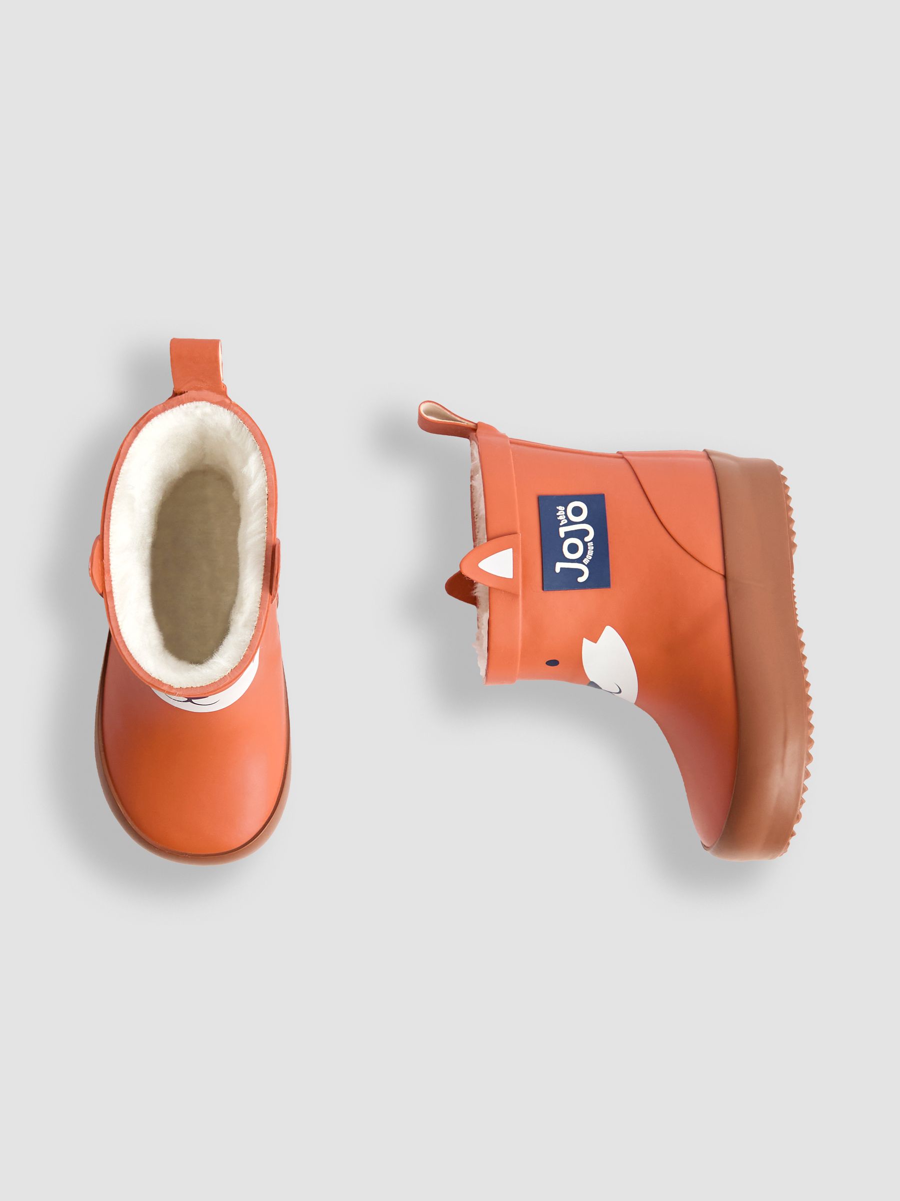 Orange Fox Short Cosy Lined Wellies - Image 5 of 6
