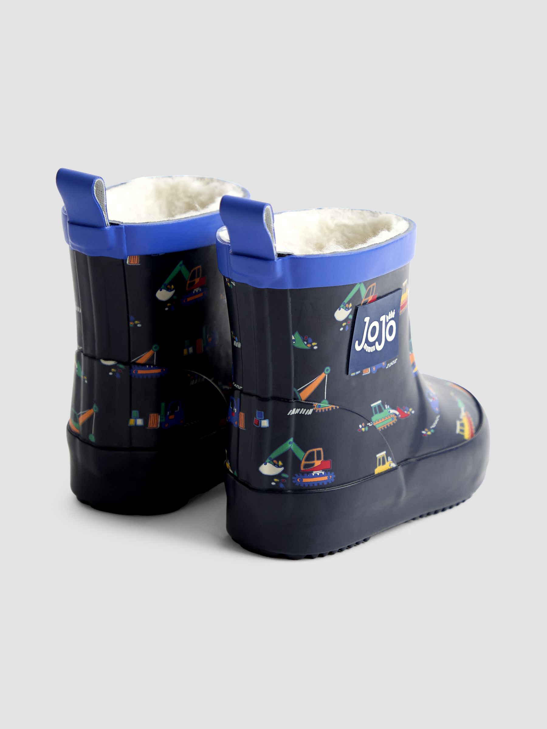 Light Blue Rust Cosy Lined Ankle Wellies - Image 2 of 4