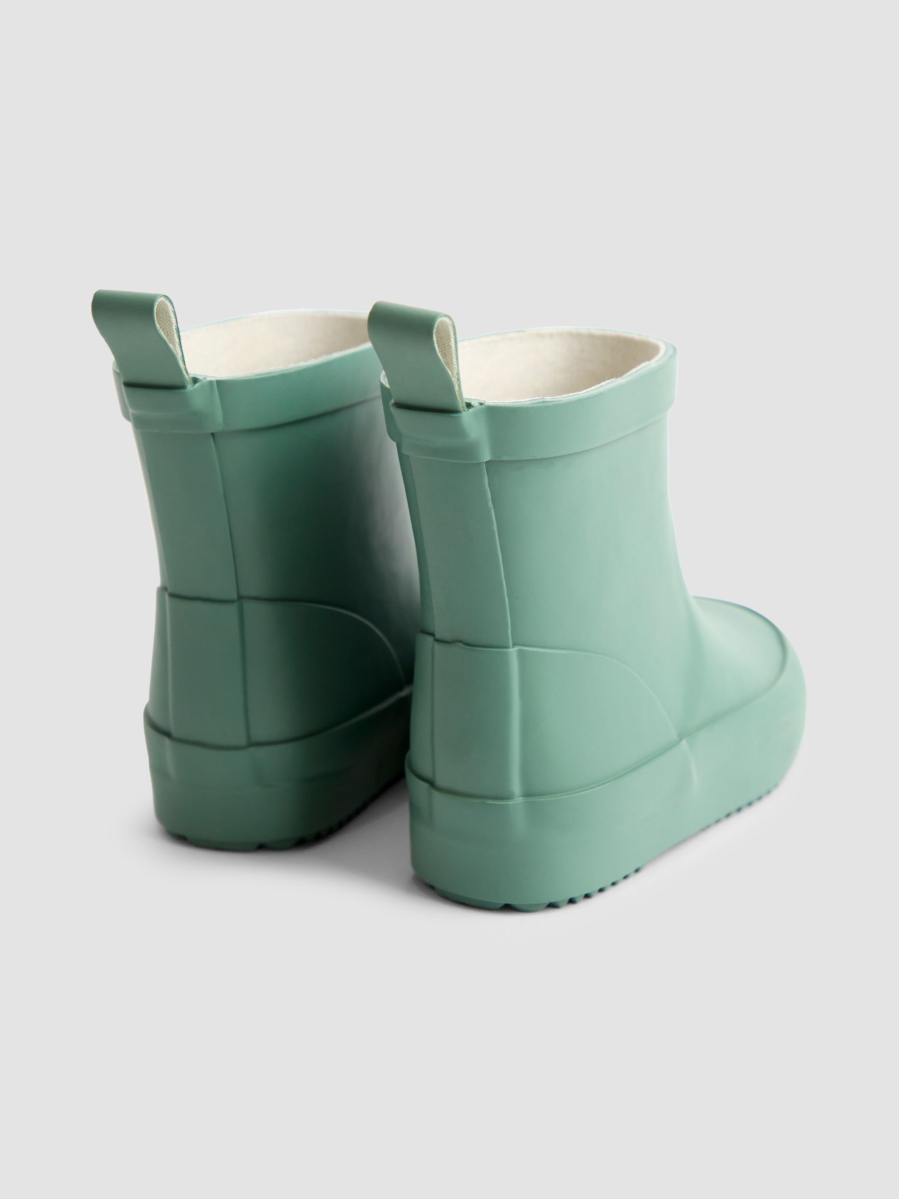 Light Green Rust Cosy Lined Ankle Wellies - Image 2 of 4