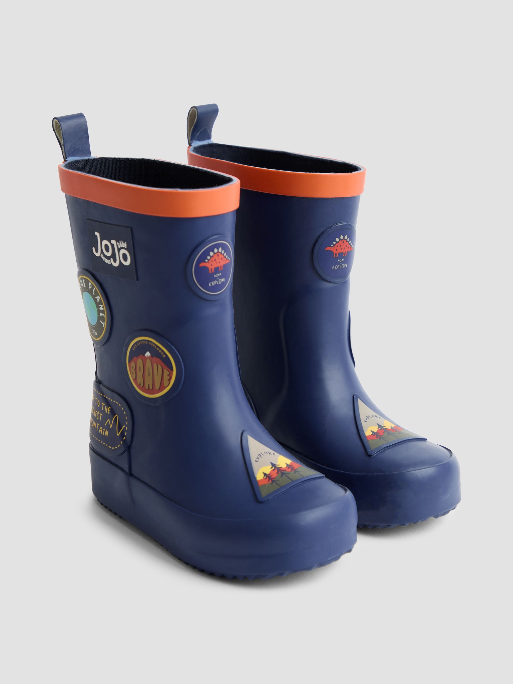 Dark Blue Floral Cosy Lined Boot - Image 1 of 4