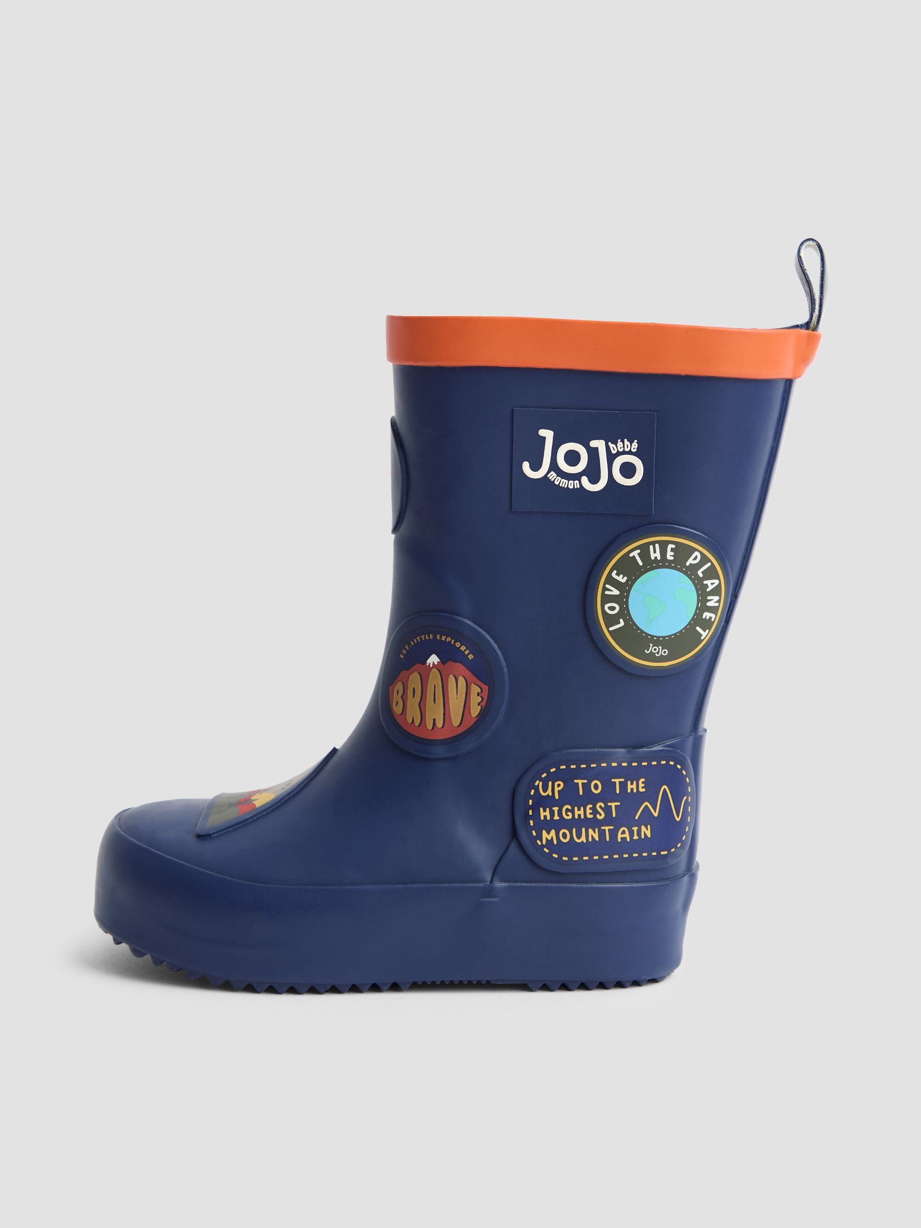 Dark Blue Floral Cosy Lined Boot - Image 4 of 4