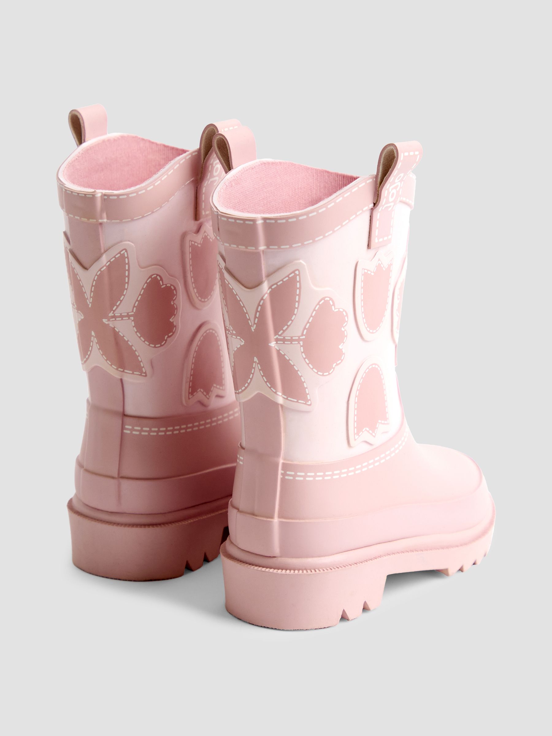 Pink Dark Floral Cosy Lined Boot - Image 2 of 4