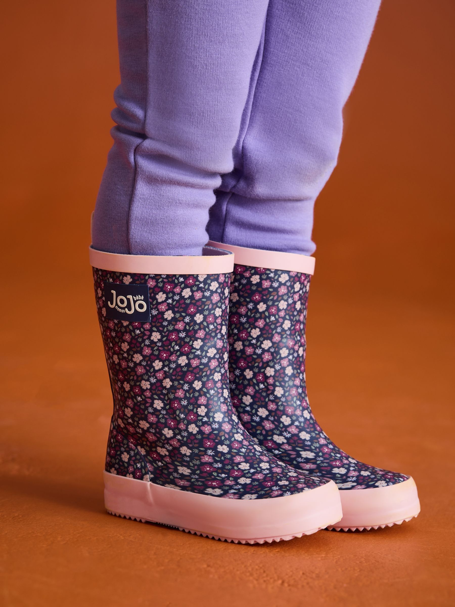 Navy Floral Wellies JoJo Maman Bébé