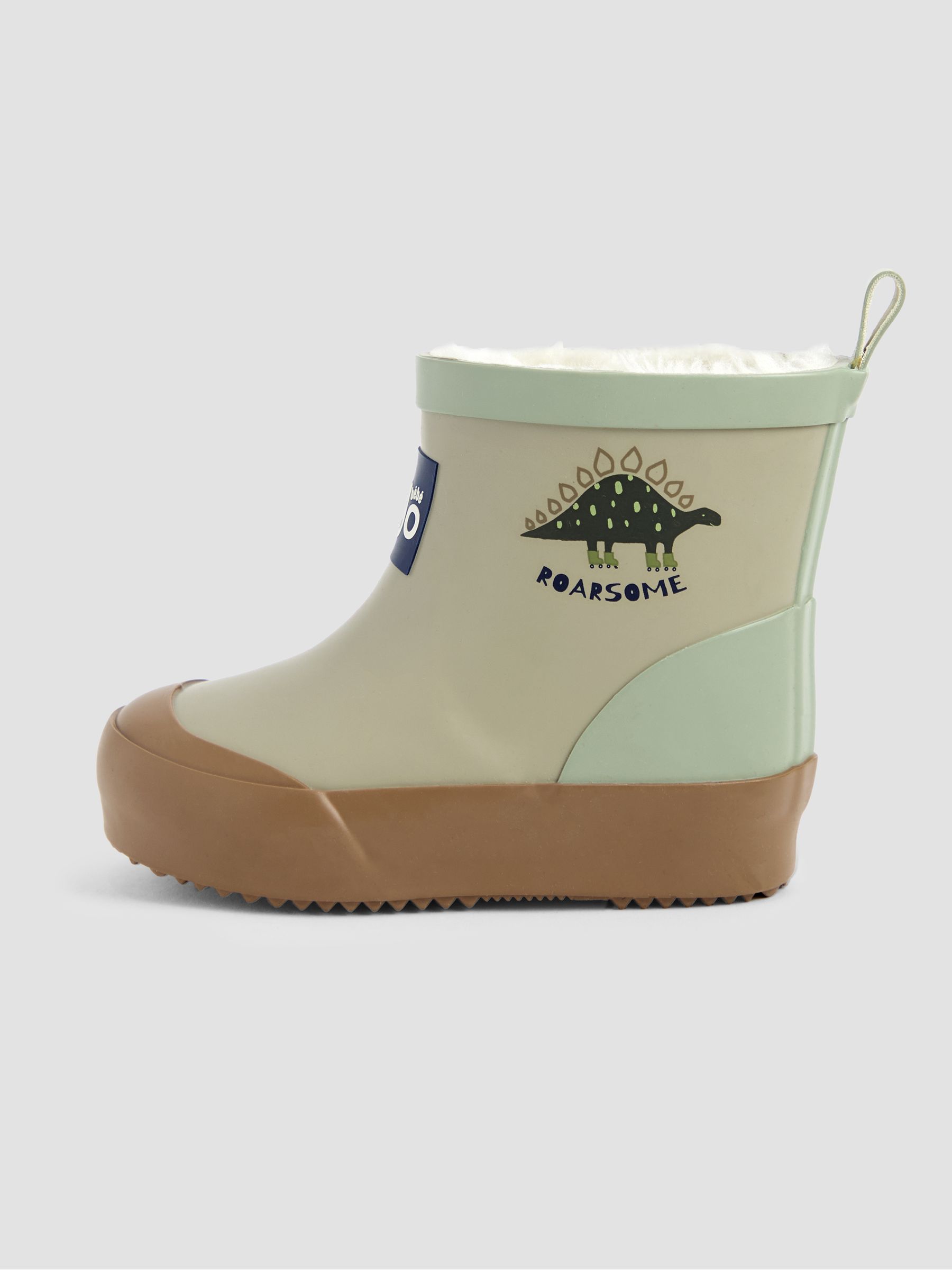 Stone Dino Short Cosy Lined  Wellie Boot - Image 8 of 9