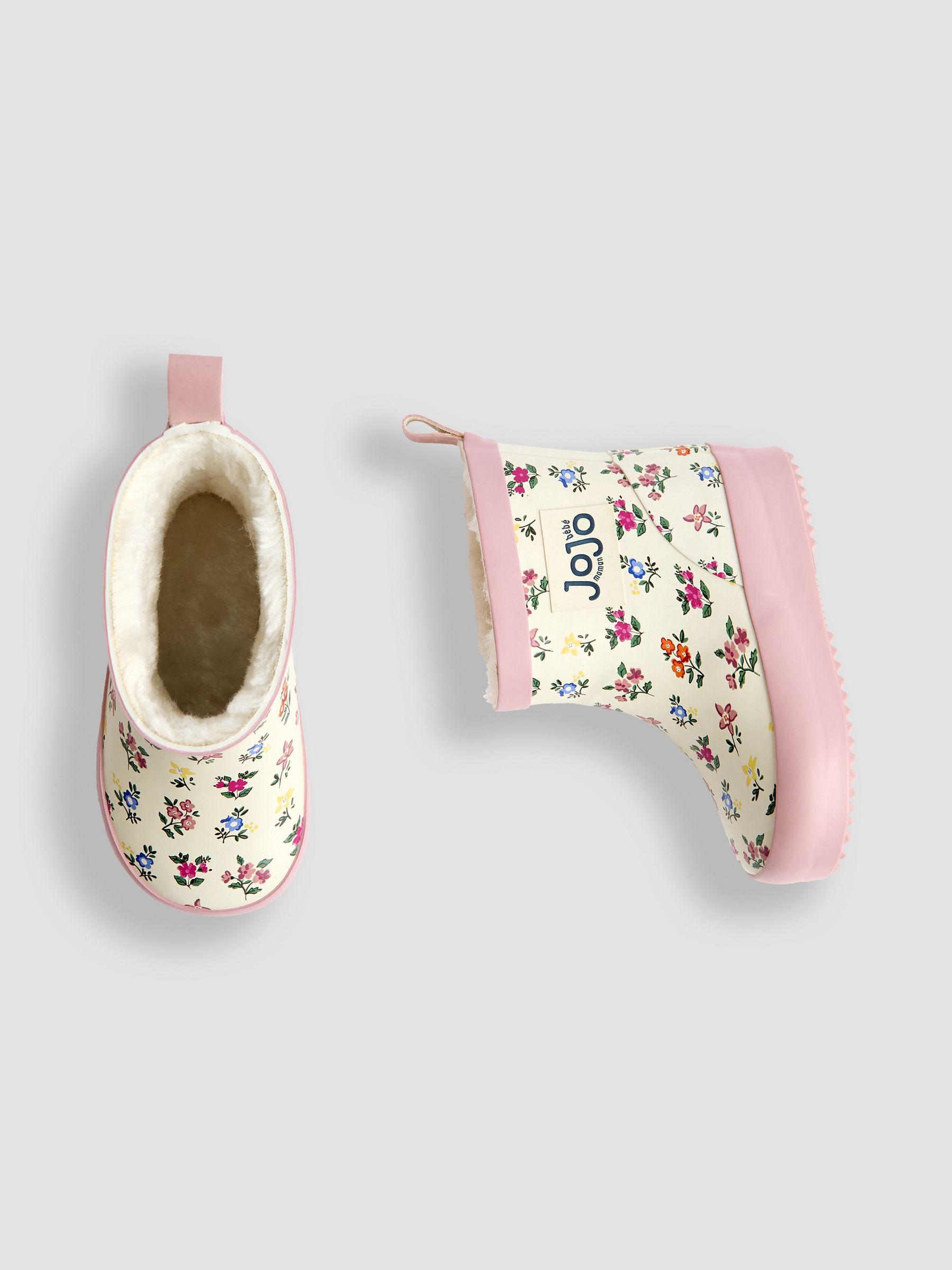 Cream Floral Short Unicorn Wellie Boot - Image 5 of 6