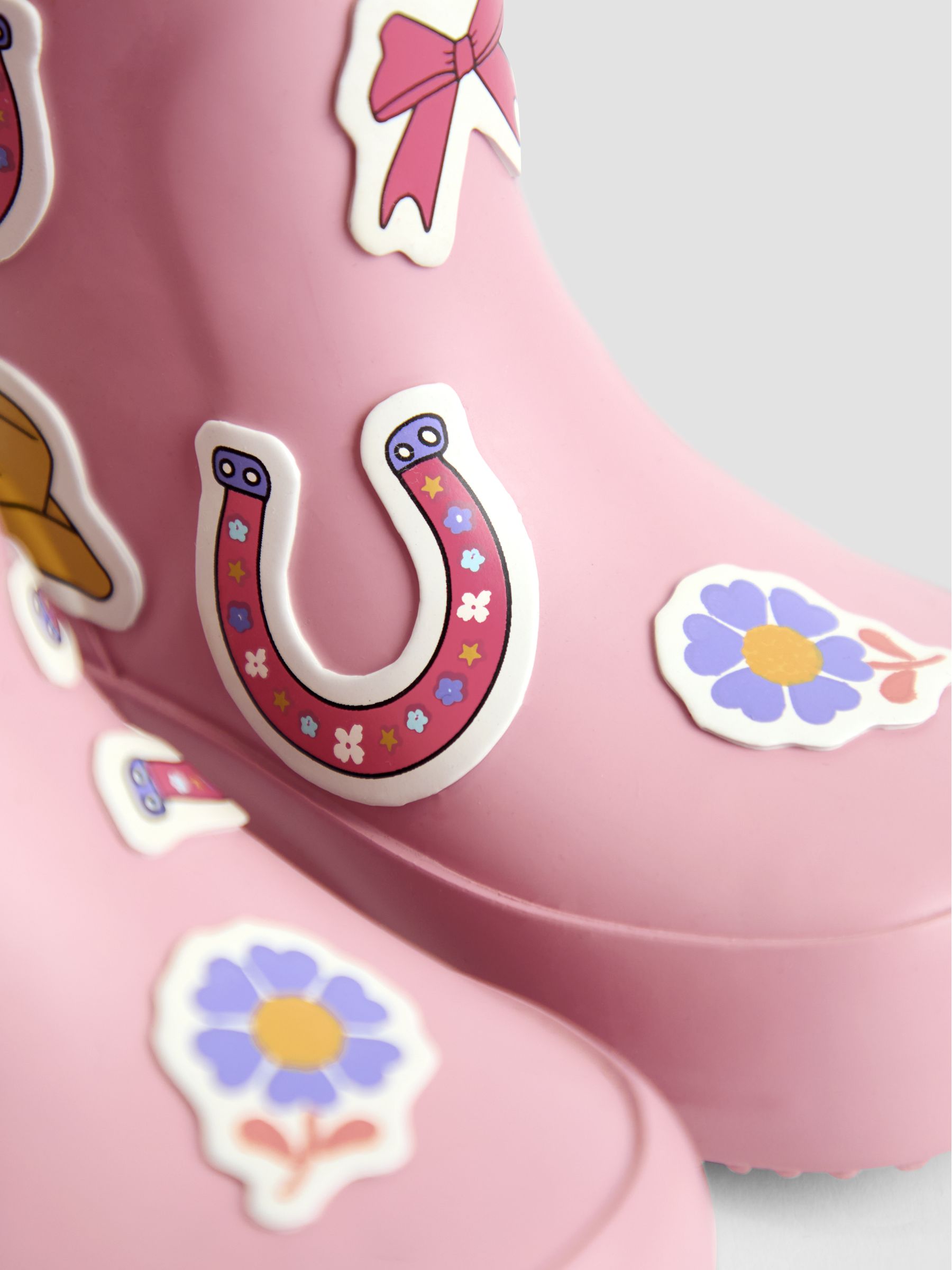 Pale Pink Cowboy Print Wellies - Image 7 of 8