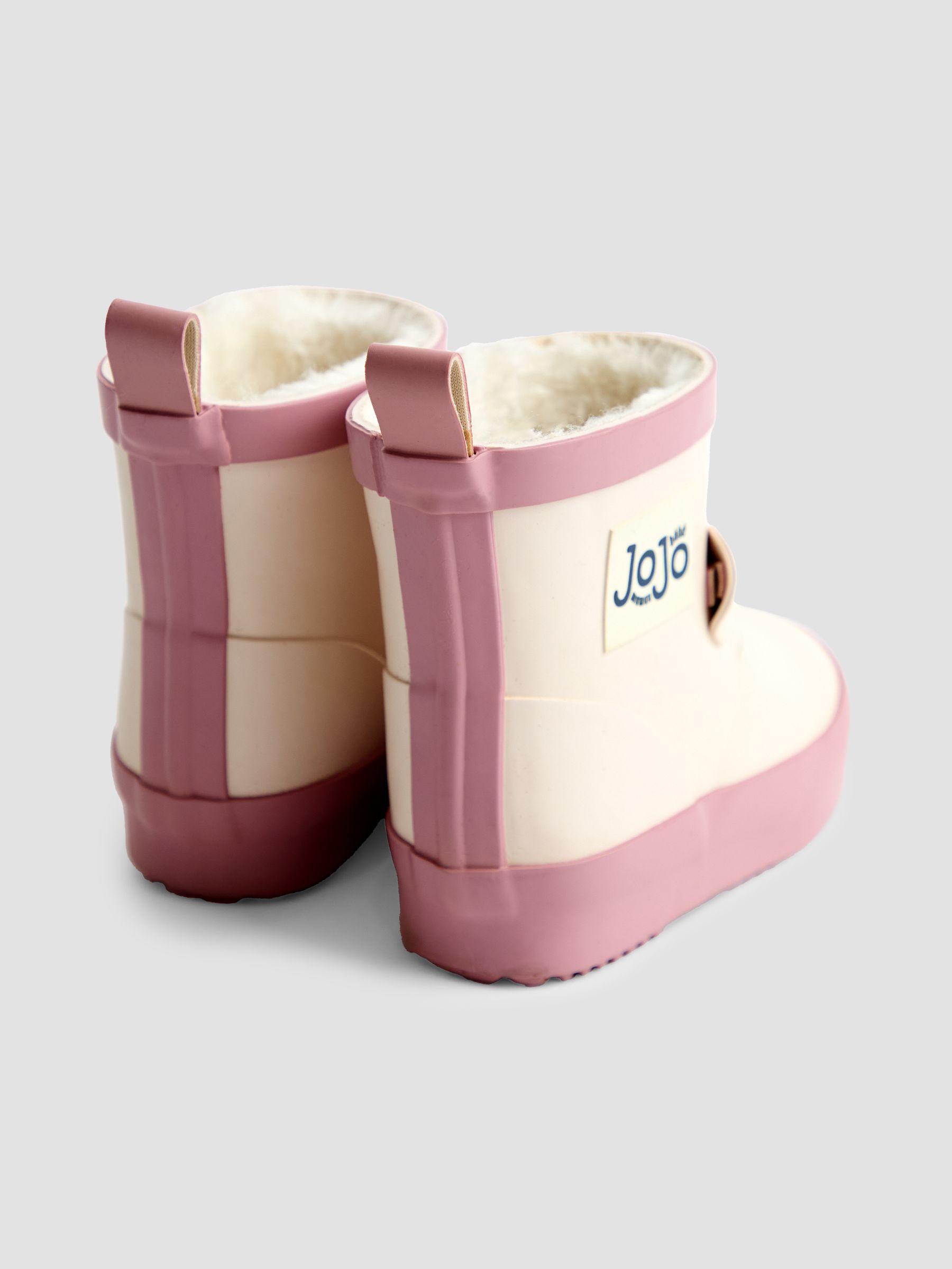 Cream Rust Cosy Lined Ankle Wellies - Image 2 of 5