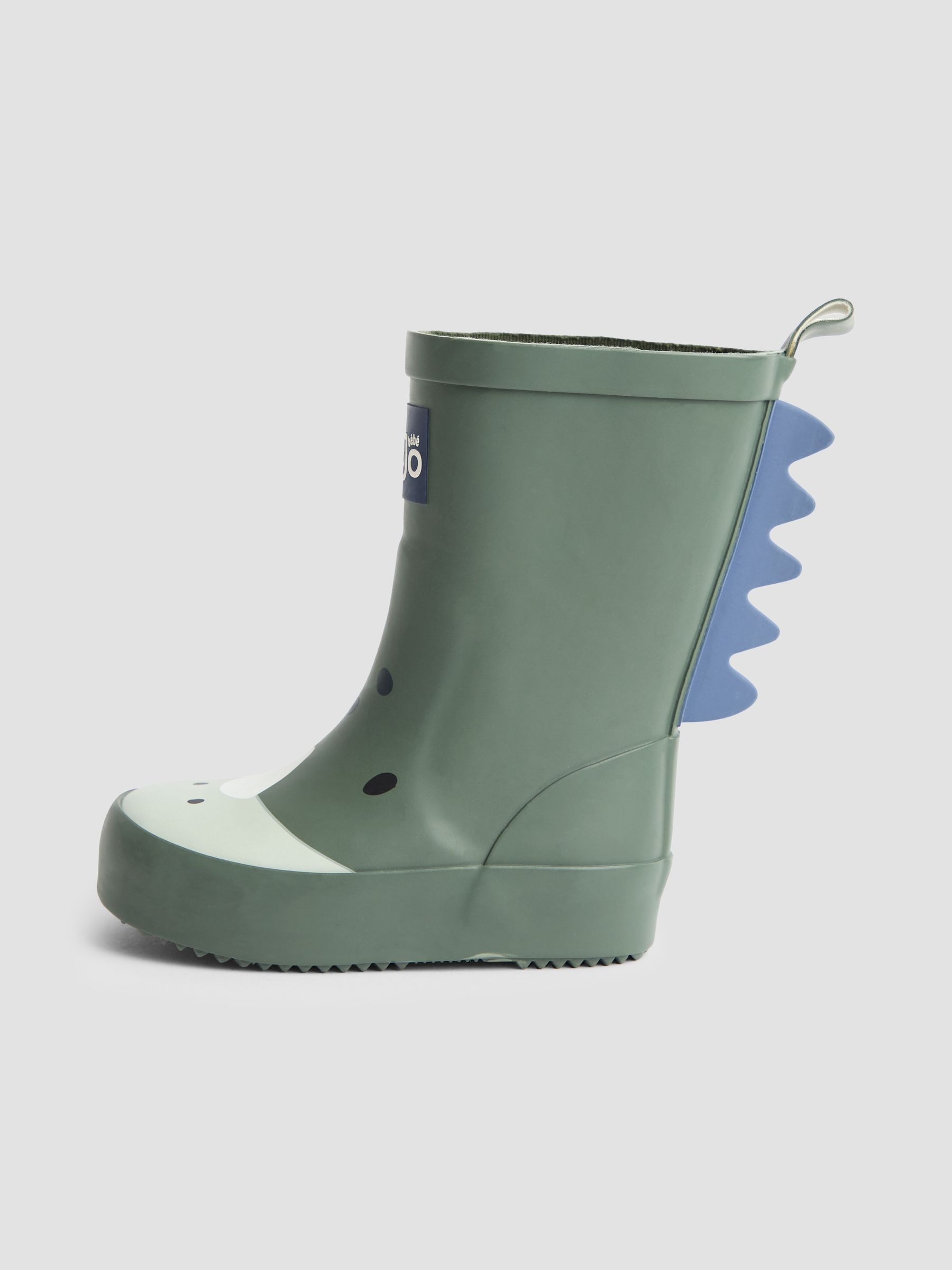 Green Dino Short Cosy Lined Wellies - Image 6 of 6
