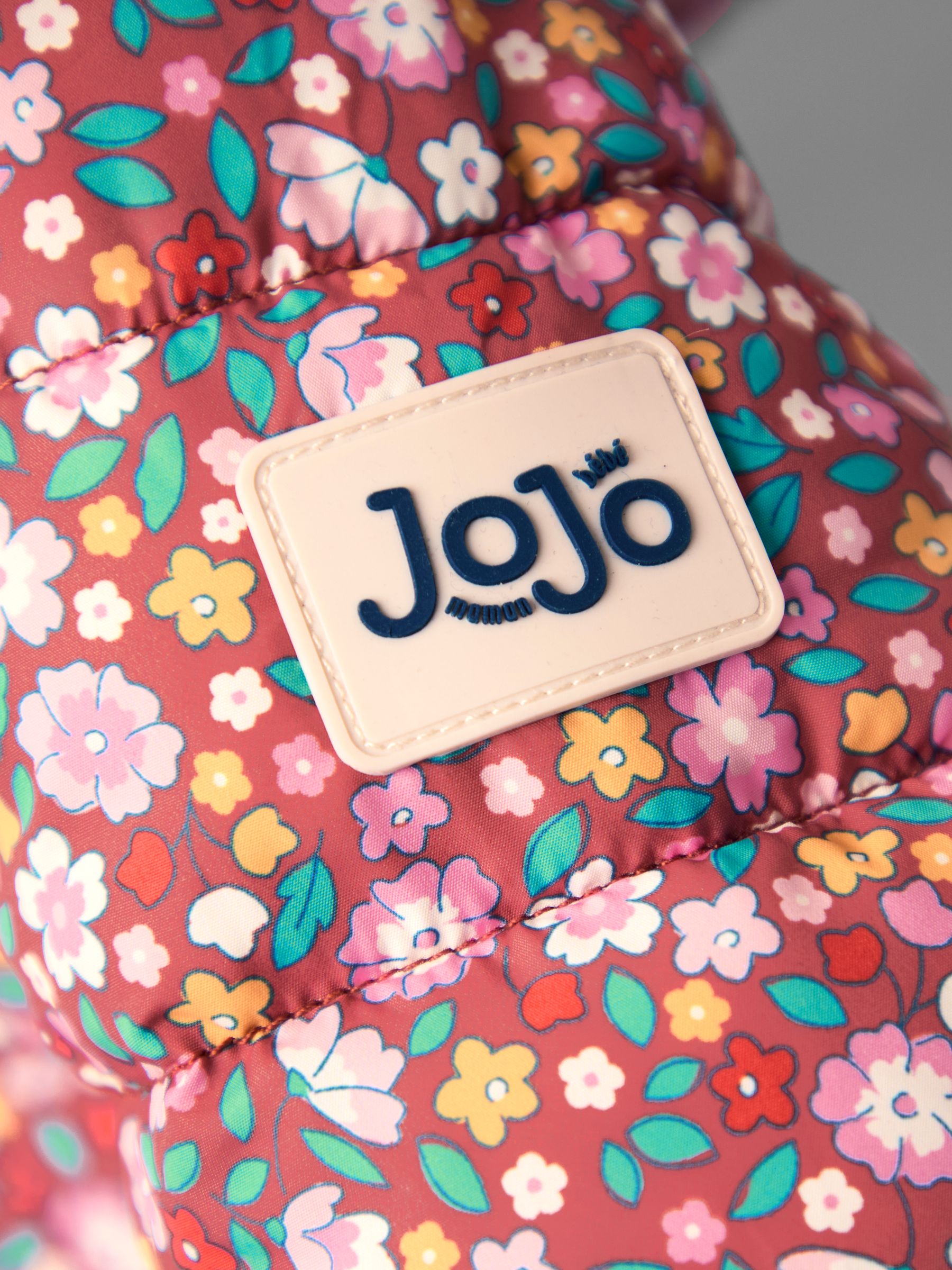 Brown Floral Borg Lined Puffer Coat - Image 7 of 8